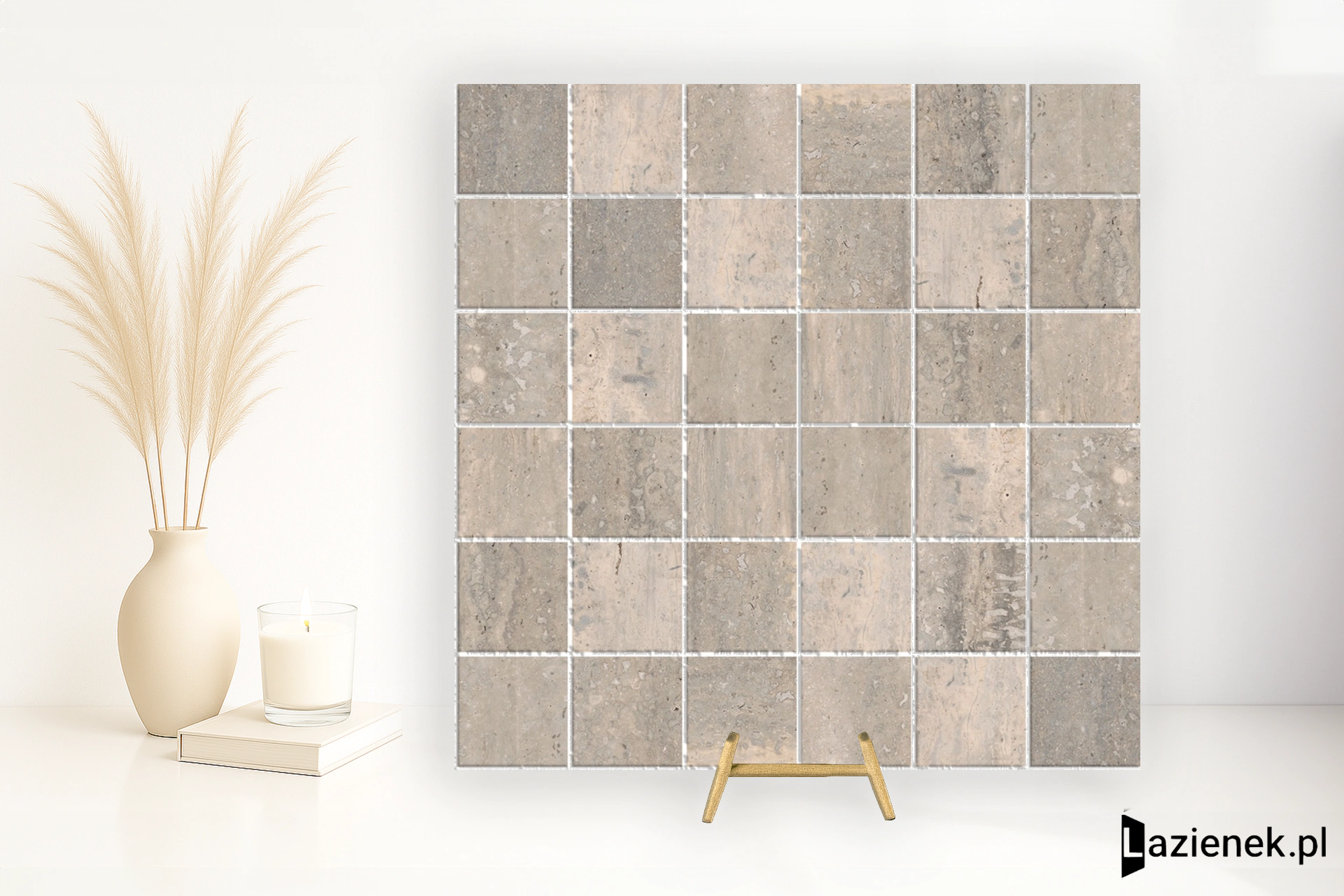 Marazzi Mystone Travertino Silver strukturalna 30x30 cm gr. 10 mm - płytka nierektyfikowana/M9P0