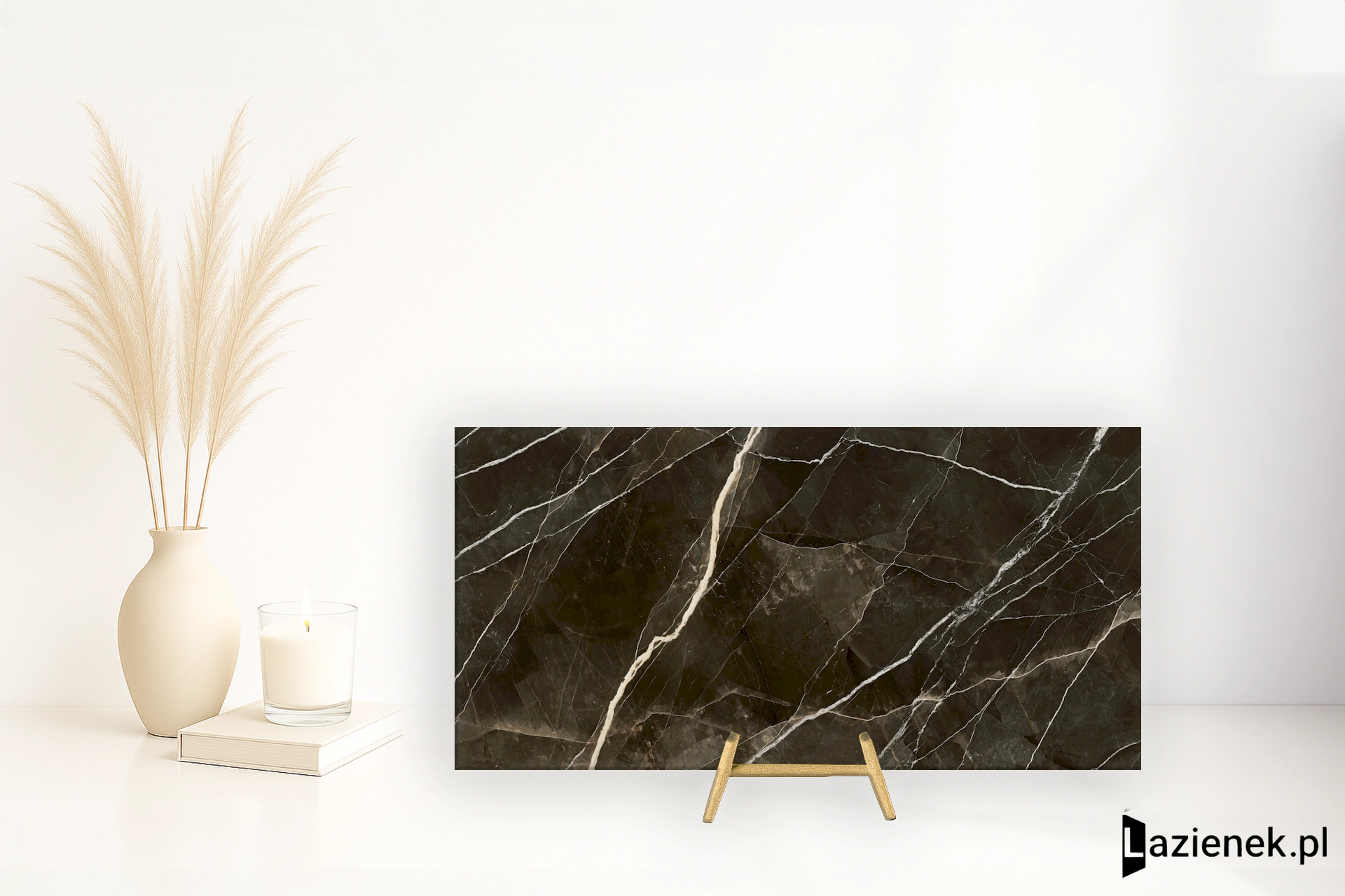 Marazzi Grande Marble Look Calacatta Black A satynowa 160x320 cm gr. 6 mm - płytka rektyfikowana/MF8Y