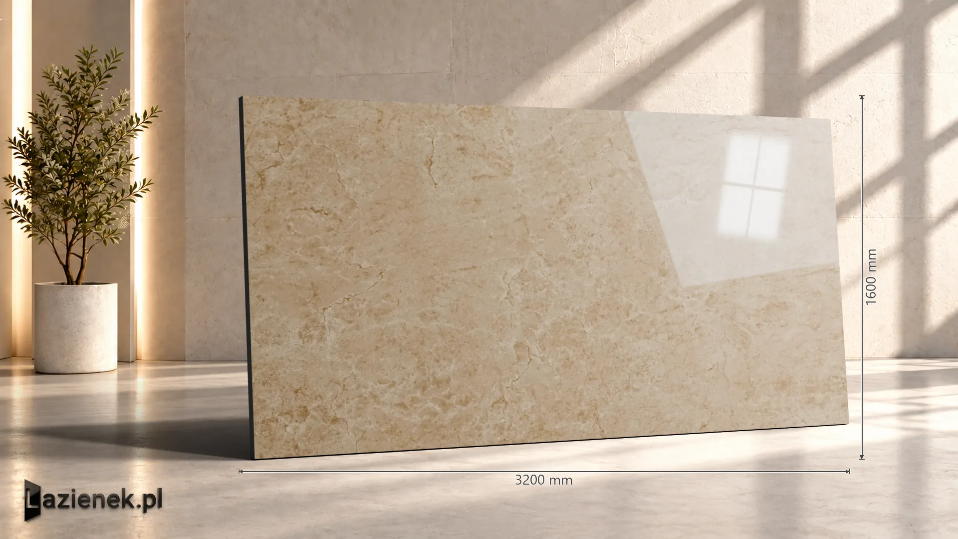 Marazzi Grande Marble Look Crema Marfil satynowa 160x320 cm gr. 6 mm - płytka rektyfikowana/MEQ1