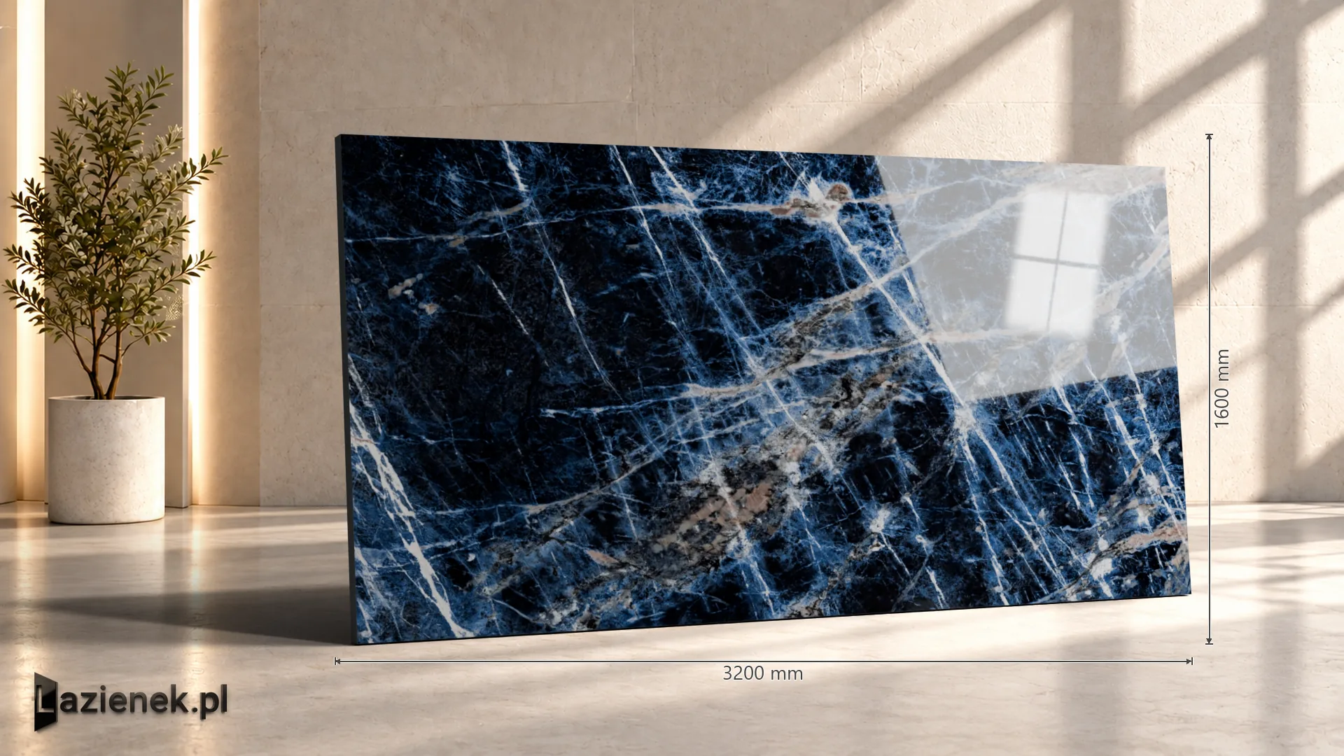 Marazzi Grande Marble Look Sodalite Blu A satynowa 160x320 cm gr. 6 mm - płytka rektyfikowana/M9CD