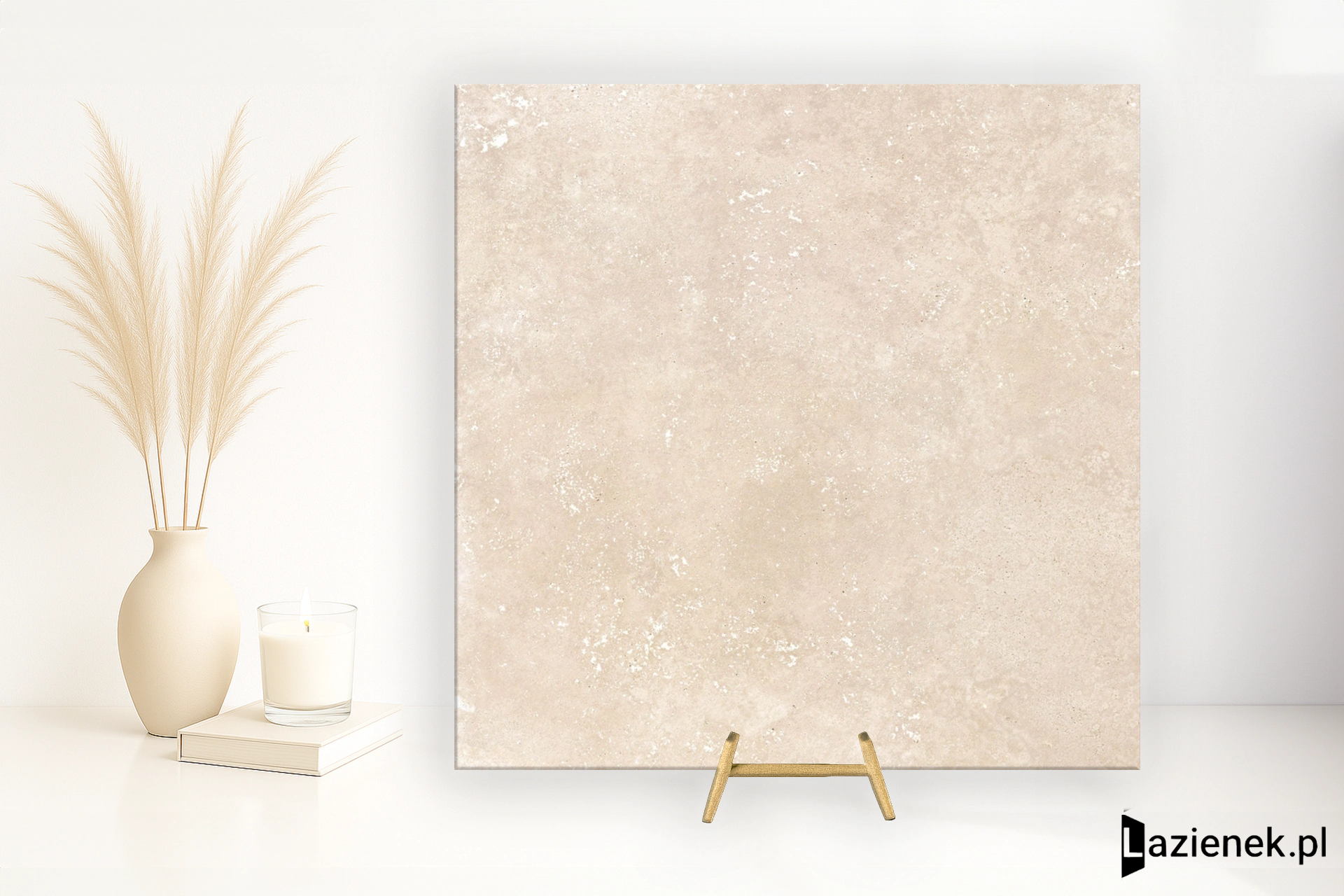 Marazzi Fabula Travertino Cross Beige błyszcząca 100x100 cm gr. 9 mm - płytka rektyfikowana/MPKQ