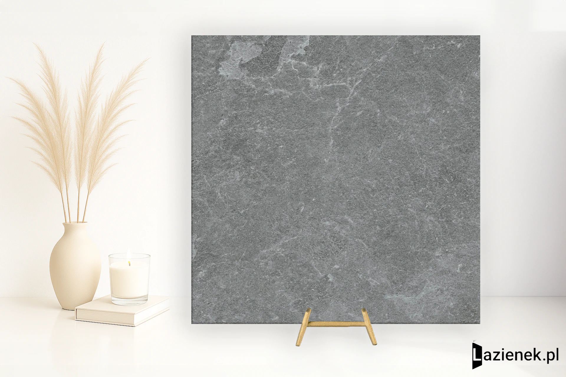 Marazzi Mystone Pietra Ligure Antracite błyszcząca 60x60 cm gr. 20 mm - płytka rektyfikowana/MPLH