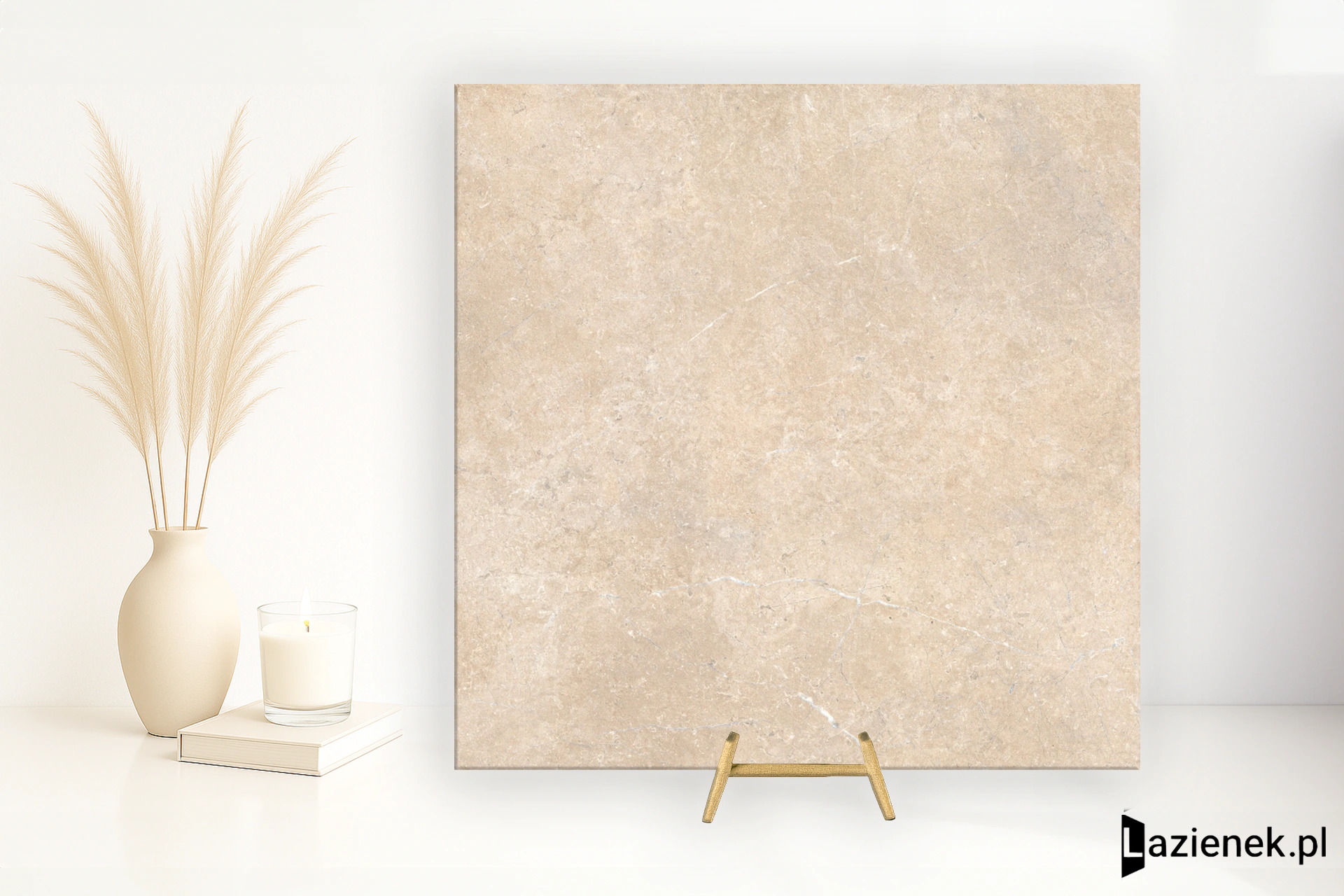 Marazzi Mystone Limestone Sand błyszcząca 120x120 cm gr. 10 mm - płytka rektyfikowana/M90D