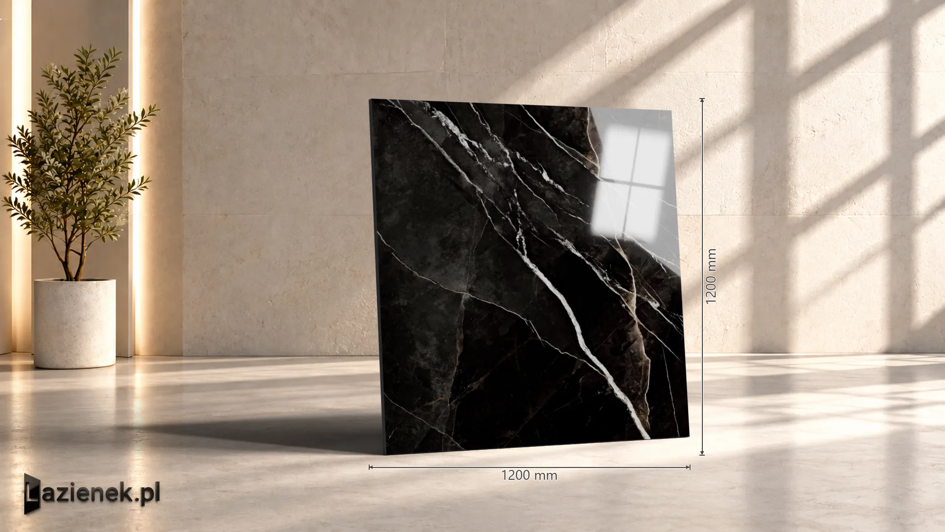 Marazzi Grande Marble Look Calacatta Black satynowa 120x120 cm gr. 6 mm - płytka rektyfikowana/MEN5