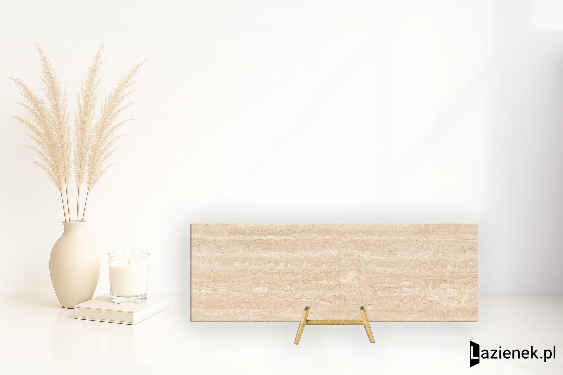 Marazzi Fabula Wall Travertino wzmocniona siatką 33x100 cm gr. 10 mm - płytka rektyfikowana/MN39