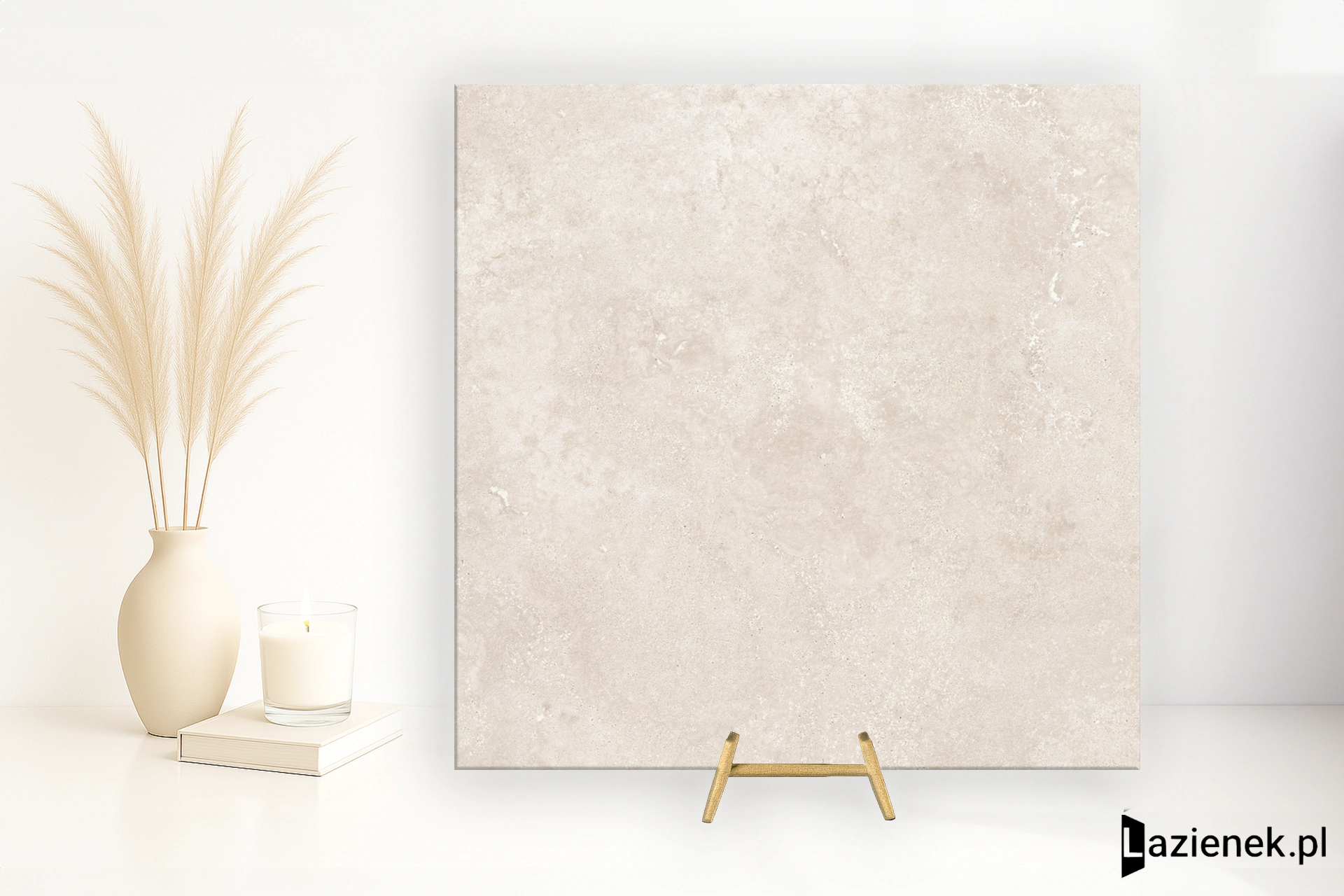 Marazzi Fabula Travertino Cross Bianco błyszcząca 100x100 cm gr. 20 mm - płytka rektyfikowana/MPMF
