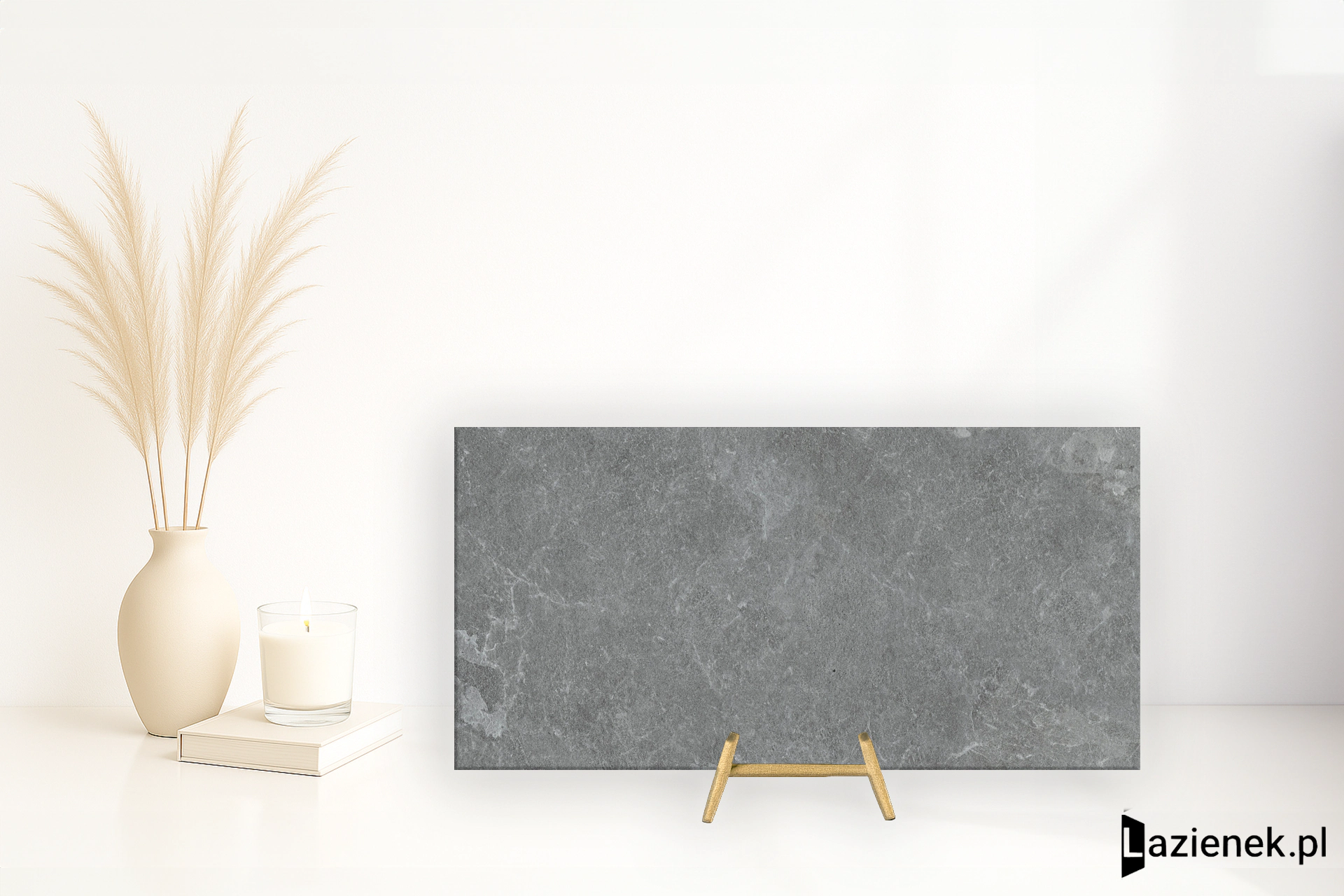 Marazzi Mystone Pietra Ligure Antracite błyszcząca 60x120 cm gr. 20 mm - płytka rektyfikowana/MPLA