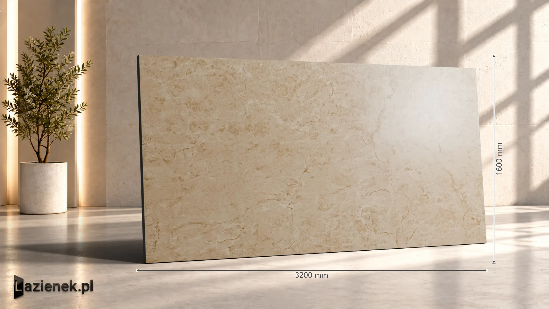 Marazzi Grande Marble Look Crema Marfil wzmocniona siatką - poler 160x320 cm gr. 6 mm - płytka rektyfikowana/METT