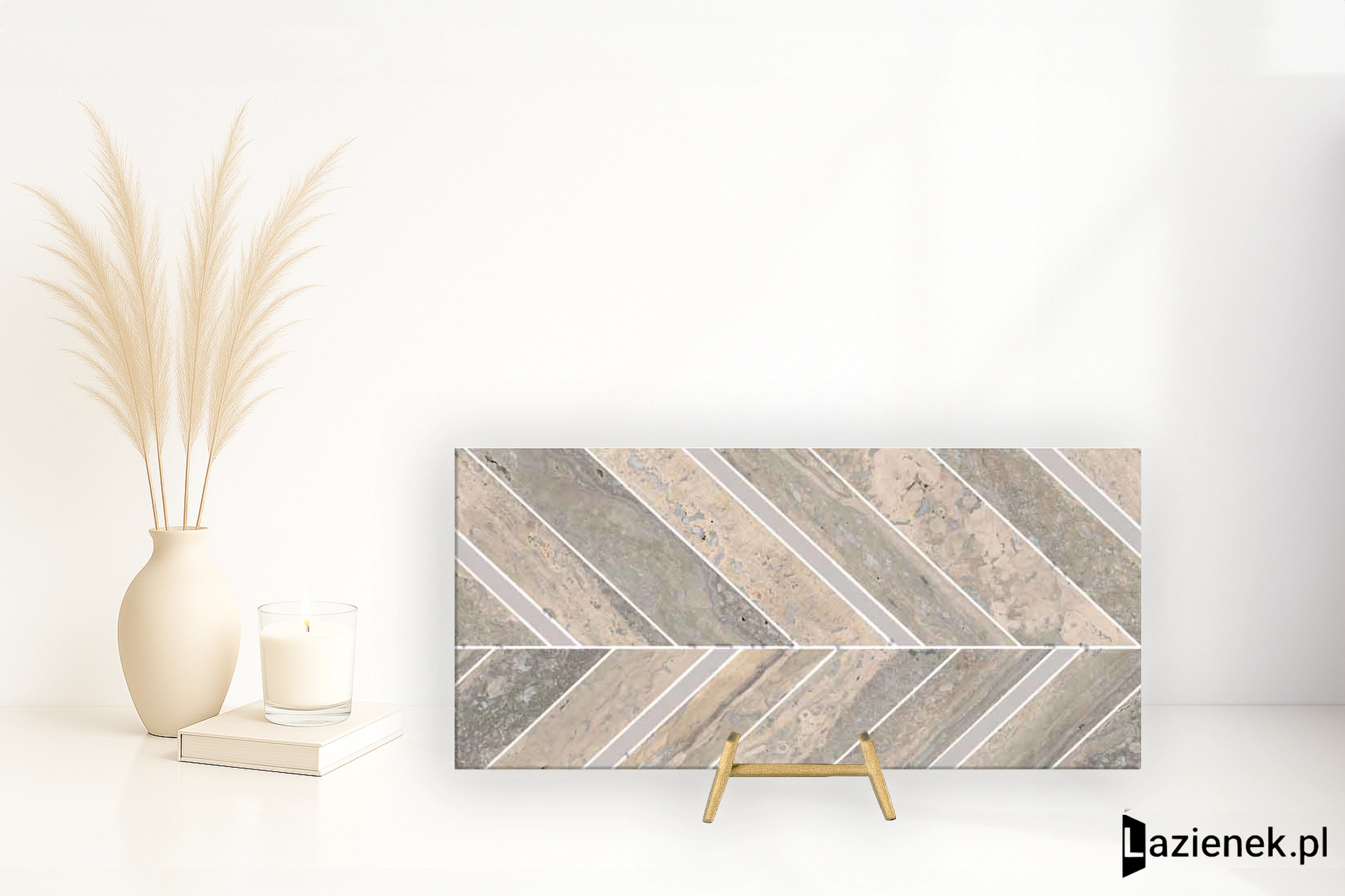 Marazzi Mystone Travertino Silver strukturalna 19.8x52.1 cm gr. 10 mm - płytka nierektyfikowana/M9Q6