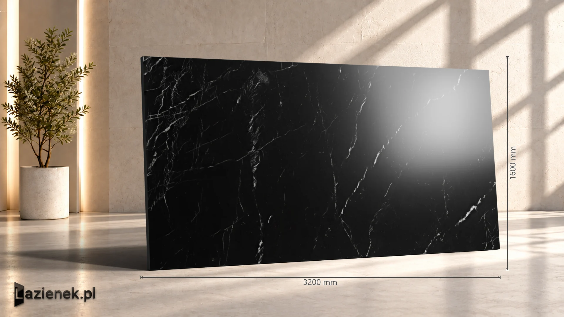 Marazzi Grande Marble Look Elegant Black mat c2 160x320 cm gr. 6 mm - płytka rektyfikowana/M0Z5