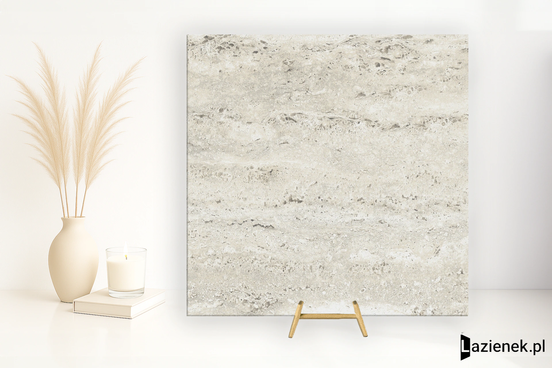 Mirage Elysian Travertini Travertino Misty szczotkowana 80x80 cm gr. 9 mm - płytka rektyfikowana / BLW1