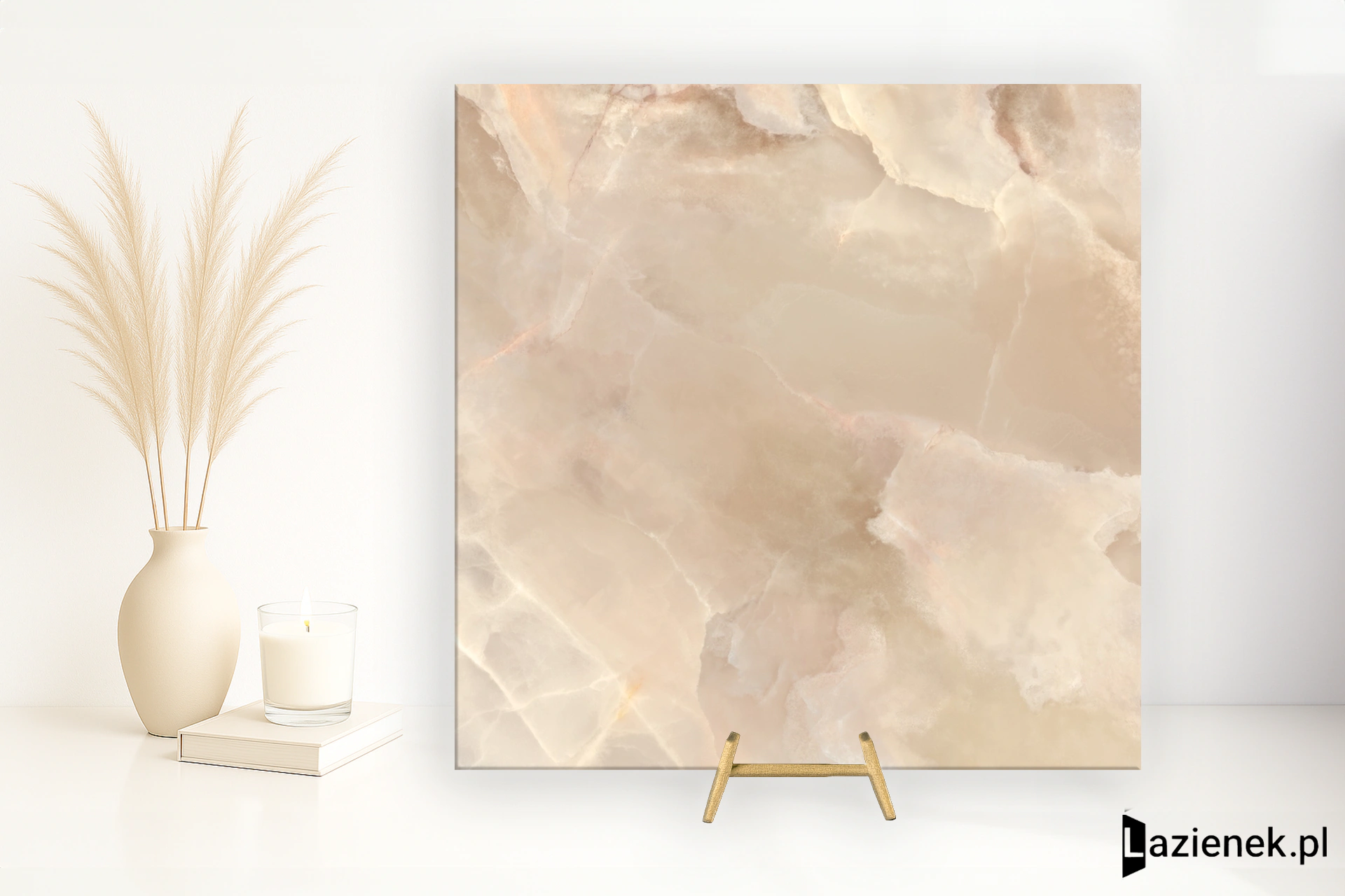 Mirage Onyce Champagne perłowa satynowa 120x120 cm gr. 9 mm - płytka rektyfikowana / CAM1