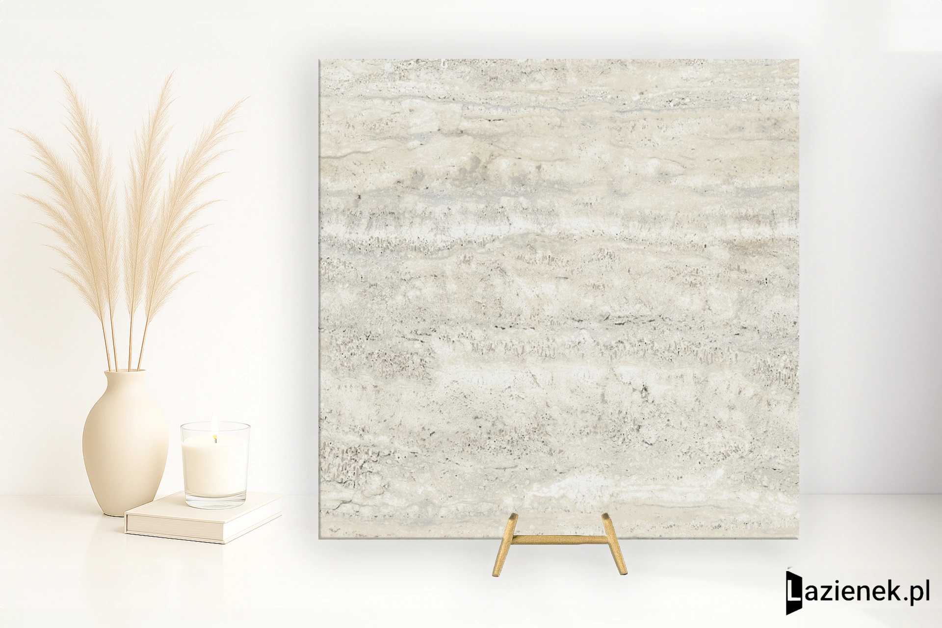 Mirage Elysian Travertini Travertino Misty strukturalna 120x120 cm gr. 9 mm - płytka rektyfikowana / BUJ4