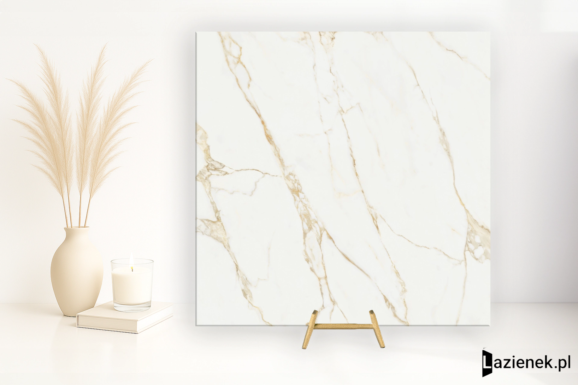 Novabell Atelier Calacatta Gold naturalna łupana 120x120 cm gr. 9 mm - płytka nierektyfikowana / ATL184RT