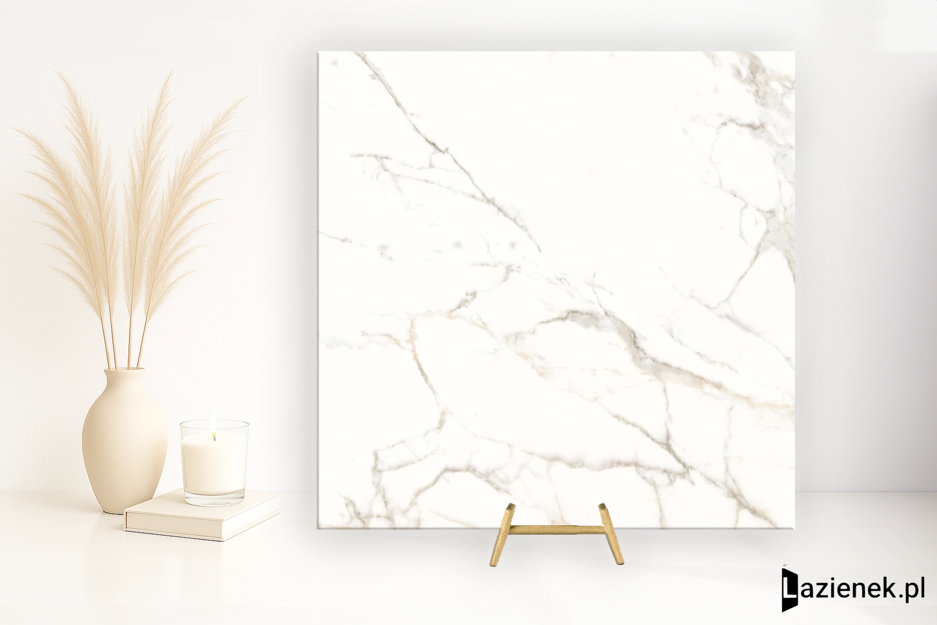 Panaria Trilogy Calacatta White wysoki połysk 60x60 cm gr. 9 mm - płytka rektyfikowana / PGWTY60