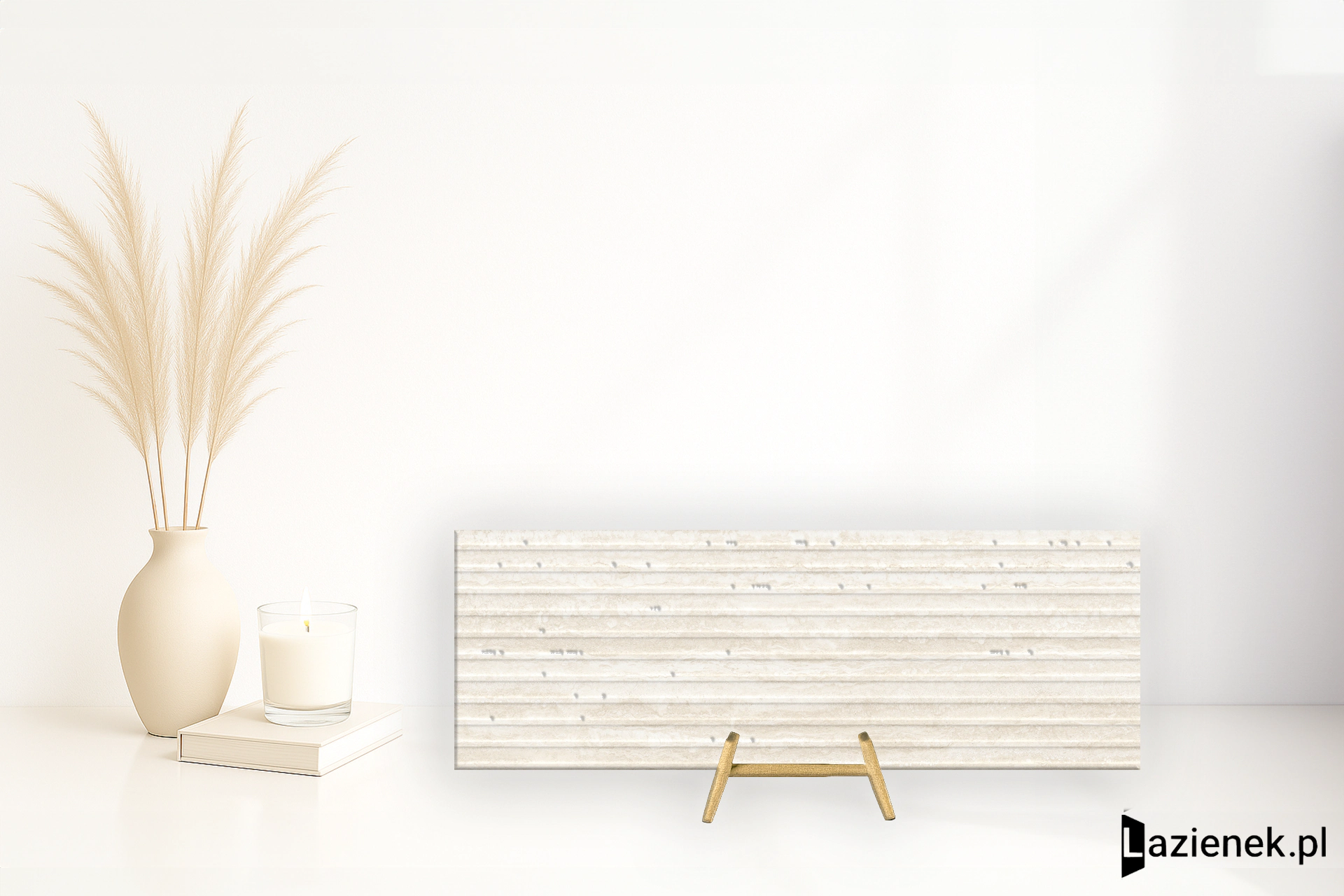 Ragno Travertino Wall Vein Bianco matowa 40x120 cm gr. 12 mm - płytka rektyfikowana / RCUP