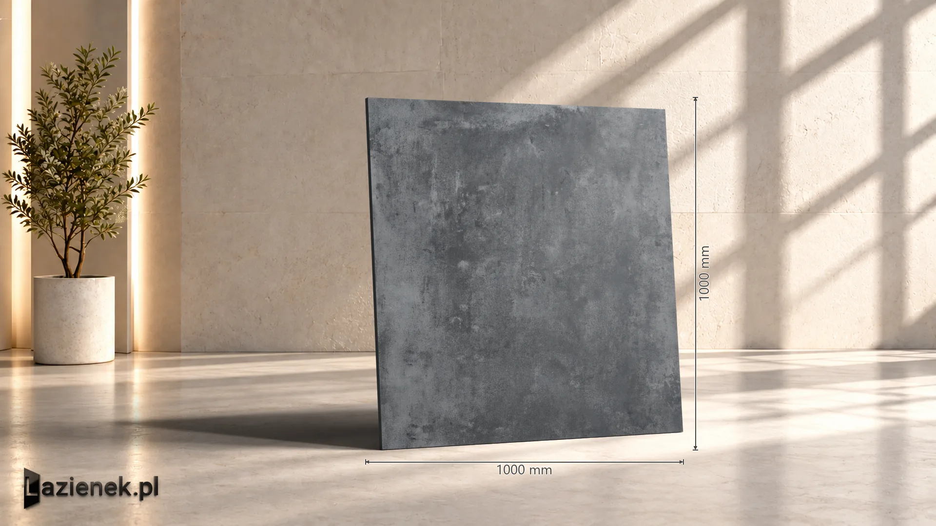 Ragno Clayton Dark Grey strukturalna 100x100 cm gr. 9 mm - płytka rektyfikowana / RAN7