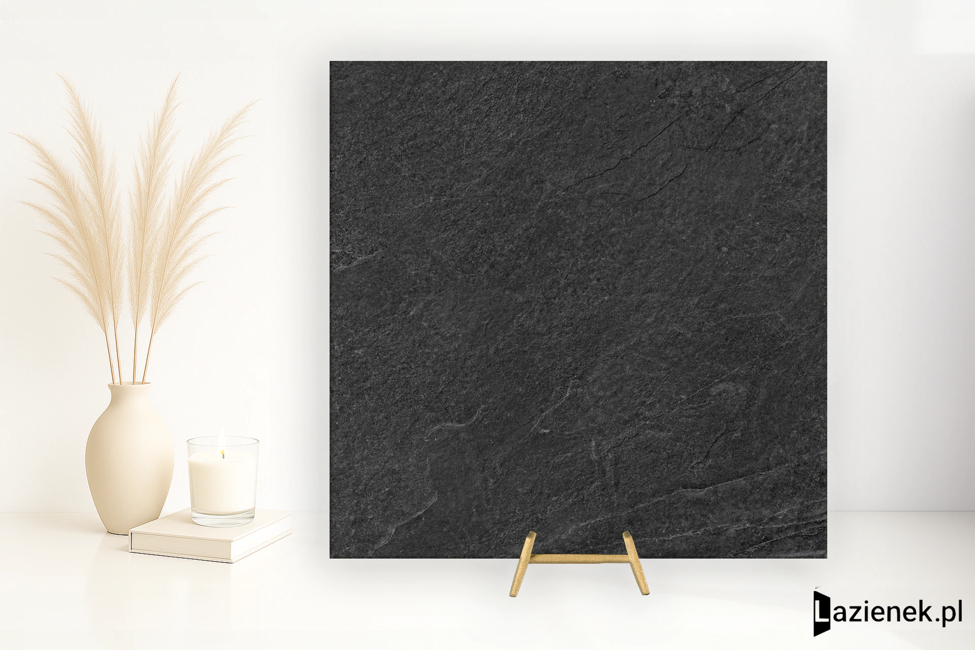 Ragno Realstone_Slate Black strukturalna 80x80 cm gr. 20 mm - płytka rektyfikowana / R64A