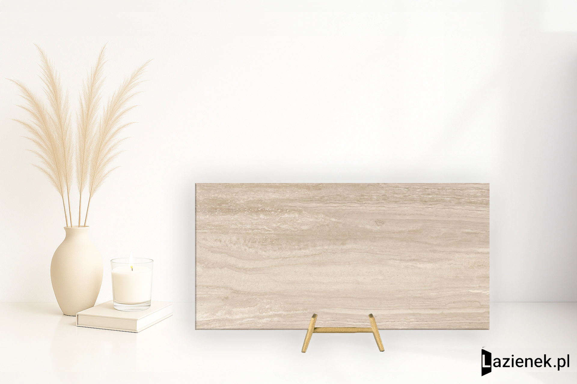 Ragno Imperiale Travertino błyszcząca 58x116 cm gr. 10 mm - płytka rektyfikowana / R72K