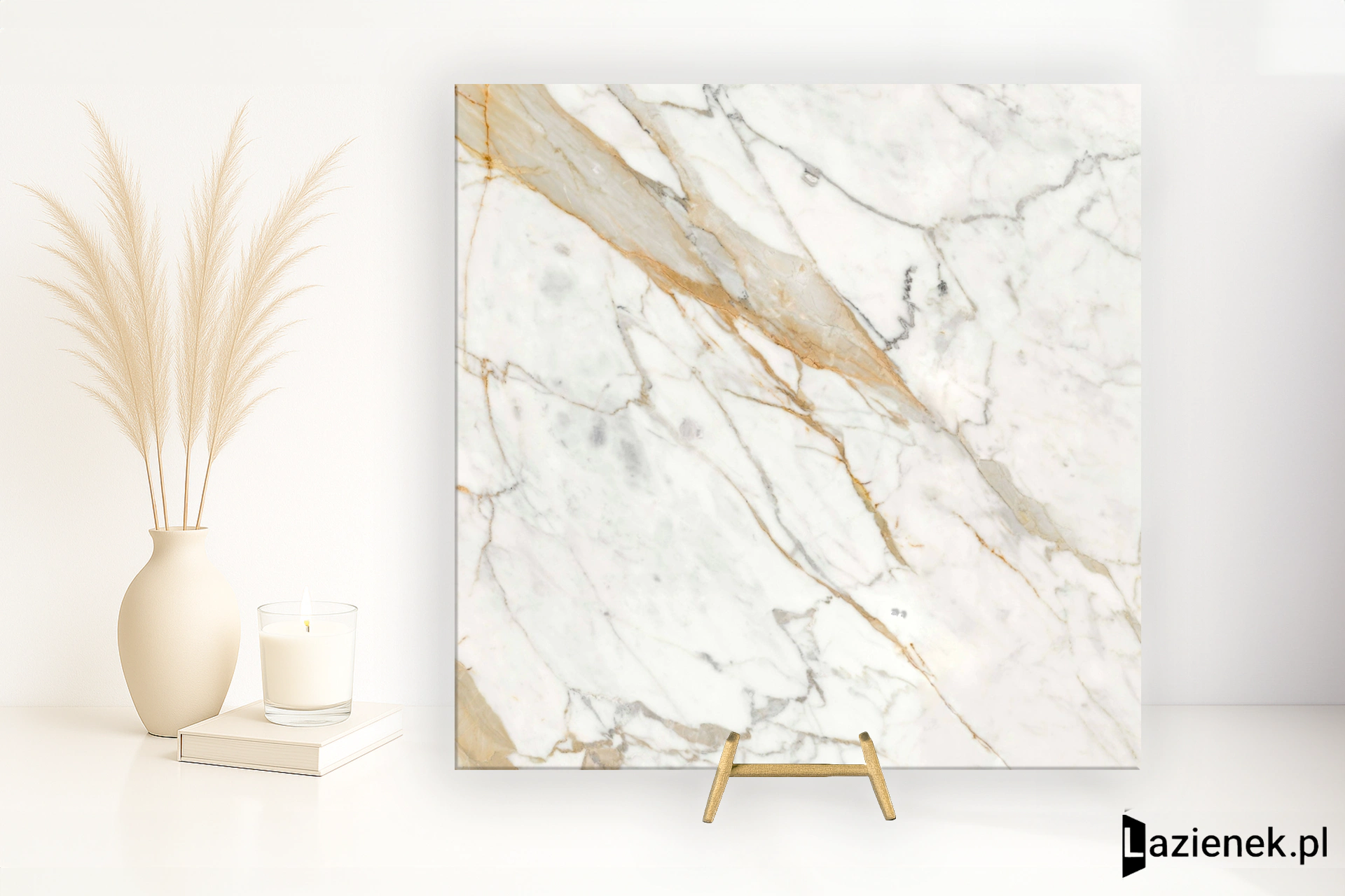 Ragno Incanto Calacatta Michelangelo błyszcząca 120x120 cm gr. 6 mm - płytka rektyfikowana / R8NS