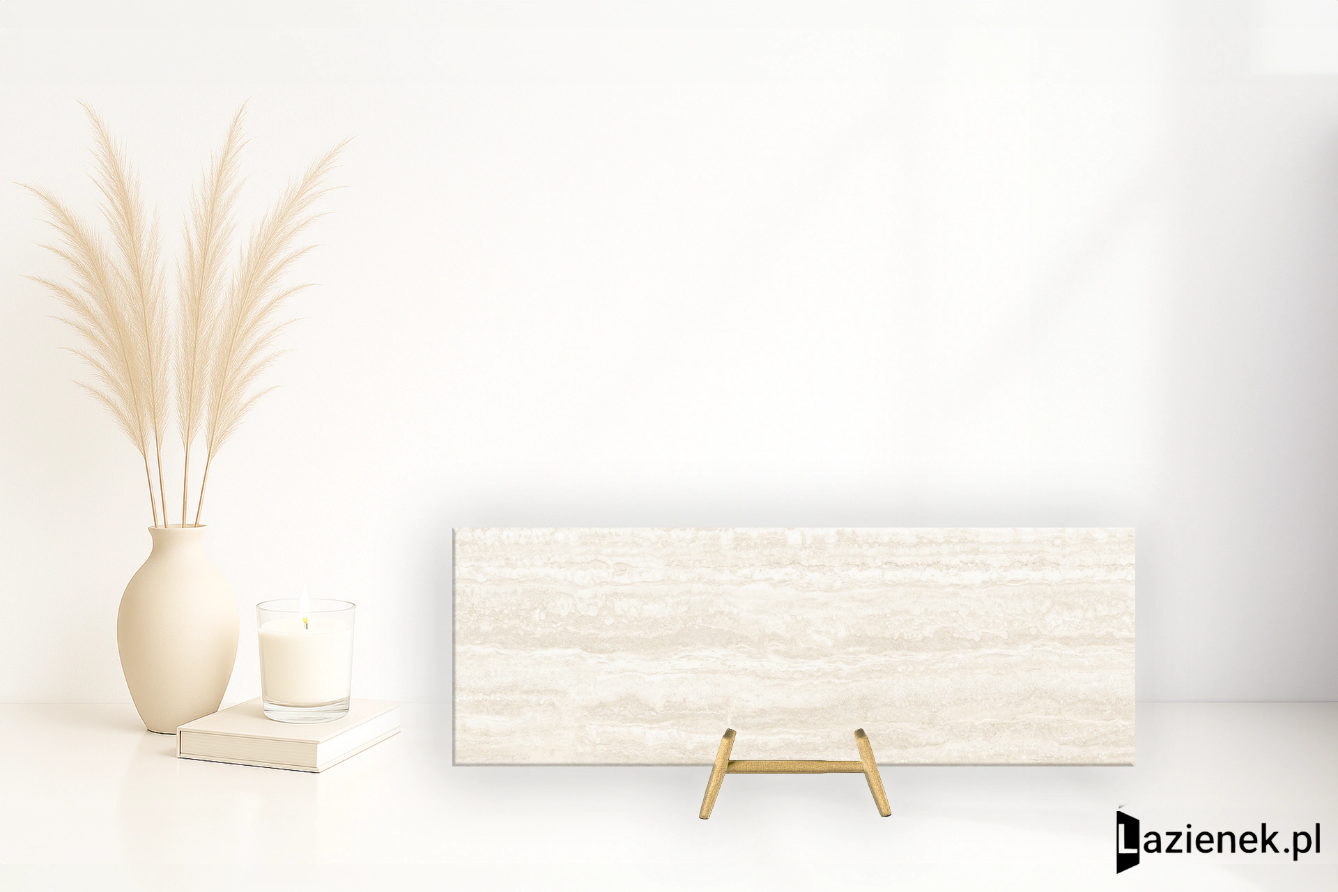 Ragno Travertino Wall Vein Bianco matowa 40x120 cm gr. 9 mm - płytka rektyfikowana / RCUK