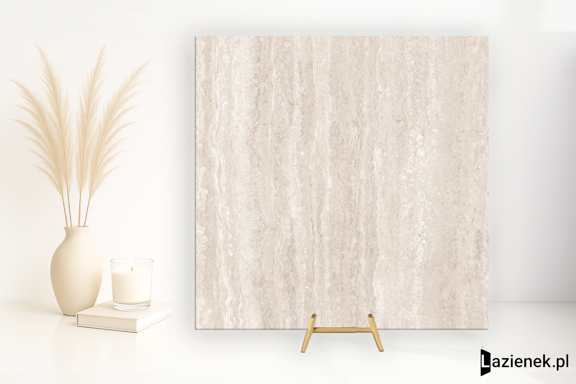 Ragno Realstone_Travertino Vein Bianco matowa r 10 60x60 cm gr. 9 mm - płytka rektyfikowana / RCC8