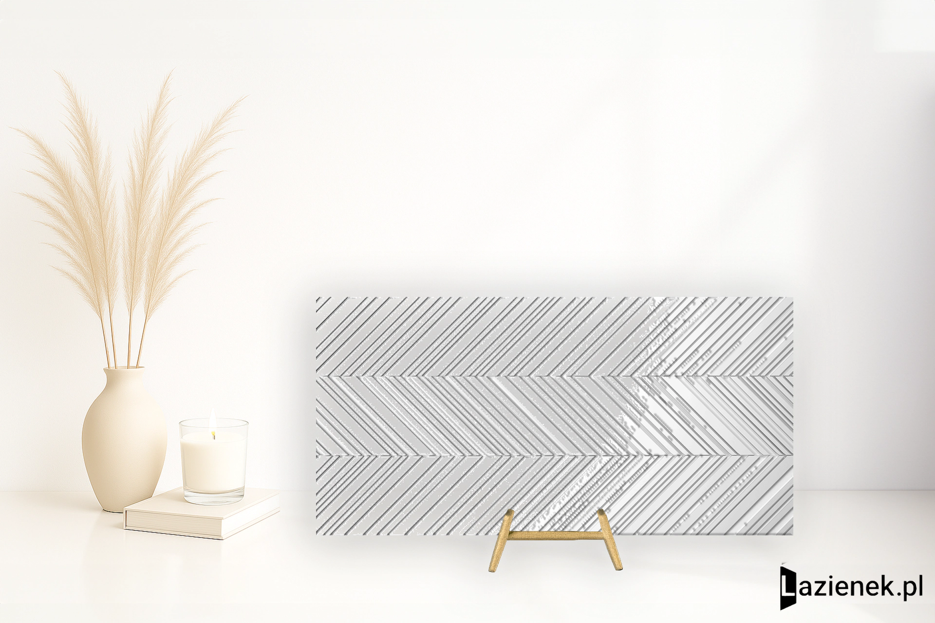 Refin Reliefs Tweed White matowa 60x120 cm gr. 9 mm - płytka rektyfikowana/RN08