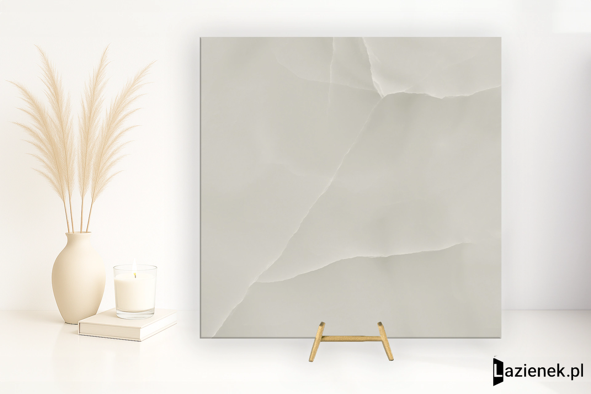 Refin Prestigio Onyx Grey satyna 75x75 cm gr. 9 mm - płytka rektyfikowana/NZ85