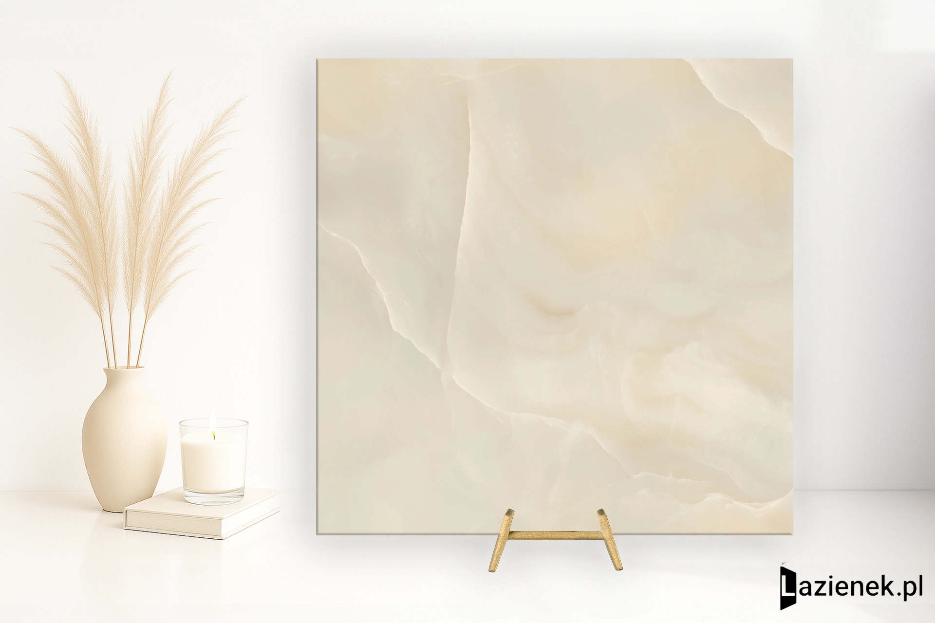 Refin Prestigio Onyx Beige satyna 75x75 cm gr. 9 mm - płytka rektyfikowana/NZ86