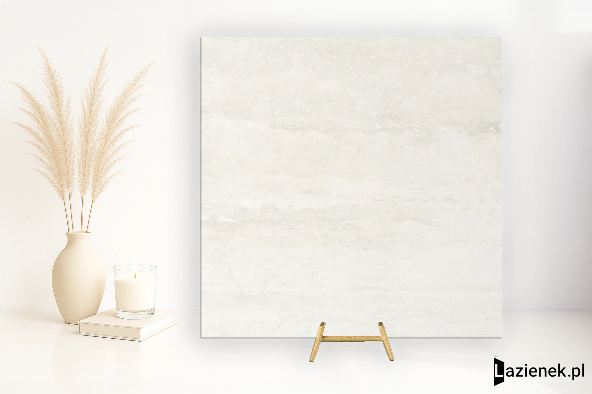 Refin Prestigio Travertino Bianco satyna 60x60 cm gr. 9 mm - płytka rektyfikowana/OO05