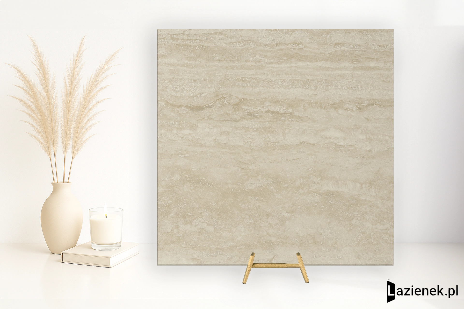 Refin Prestigio Travertino Beige satyna 60x60 cm gr. 9 mm - płytka rektyfikowana/OO04