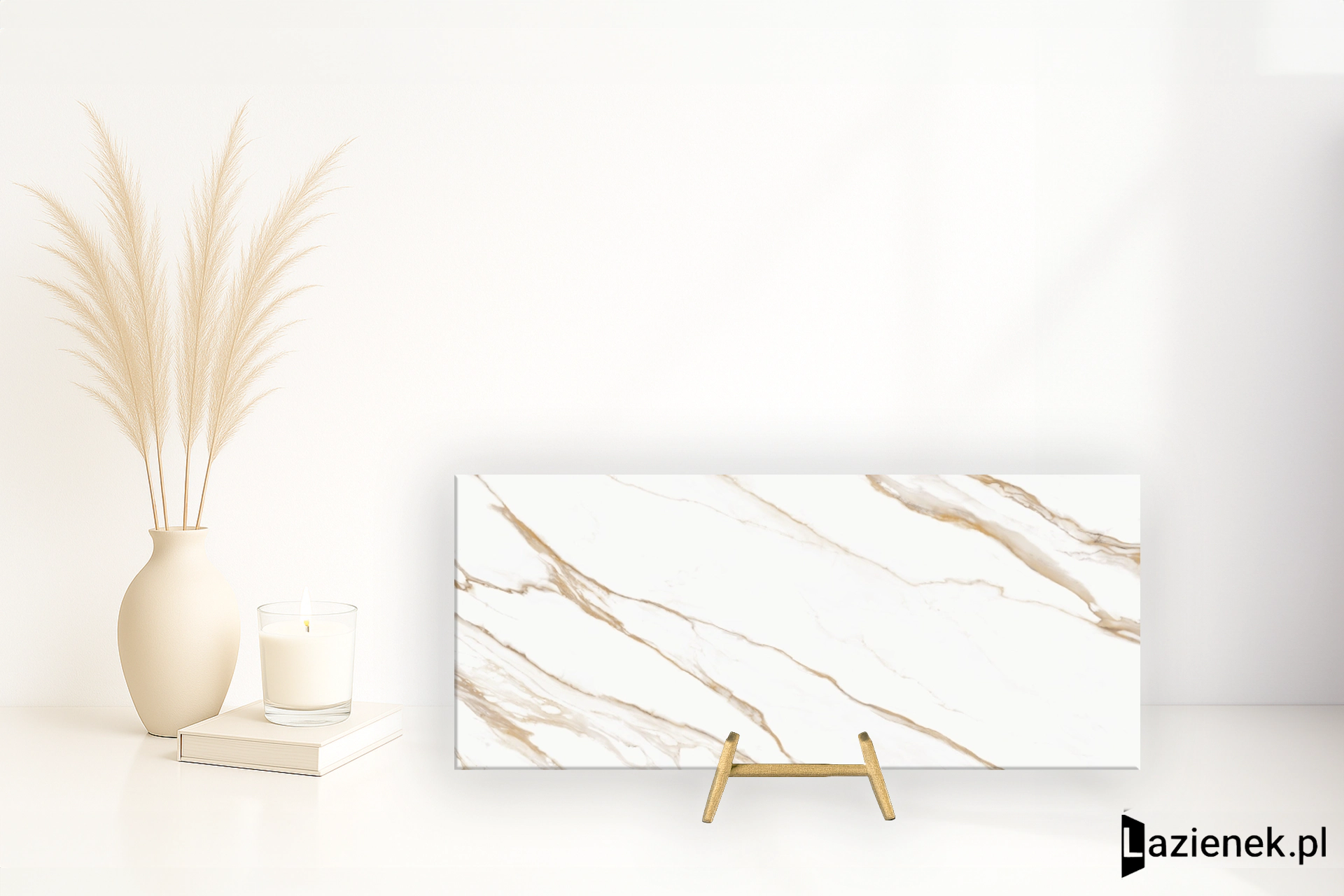 Refin Prestigio Calacatta Oro poler 120x278 cm gr. 6 mm - płytka rektyfikowana/RA36