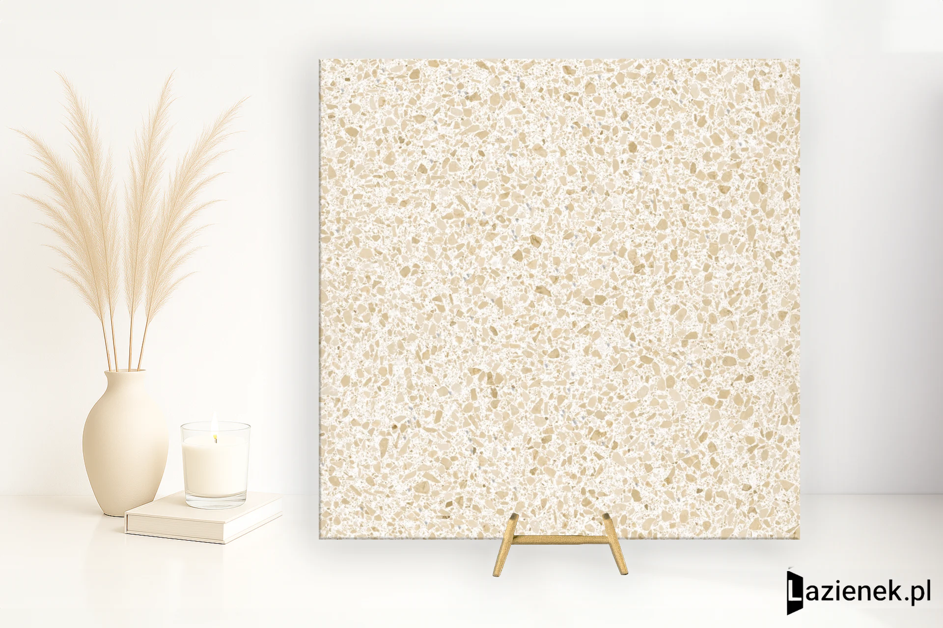 Refin Flake Beige Medium satyna 60x60 cm gr. 9 mm - płytka rektyfikowana/MK57