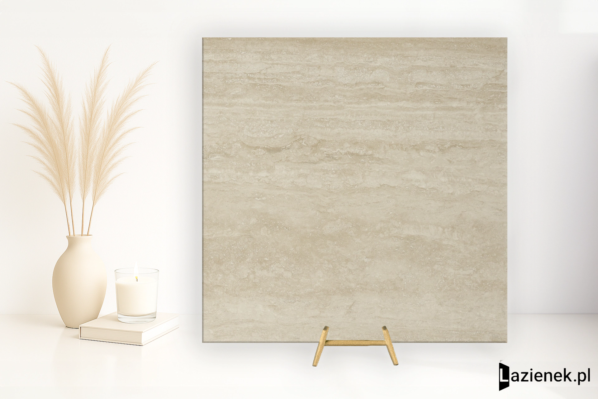 Refin Prestigio Travertino Beige satyna 75x75 cm gr. 9 mm - płytka rektyfikowana/ON98
