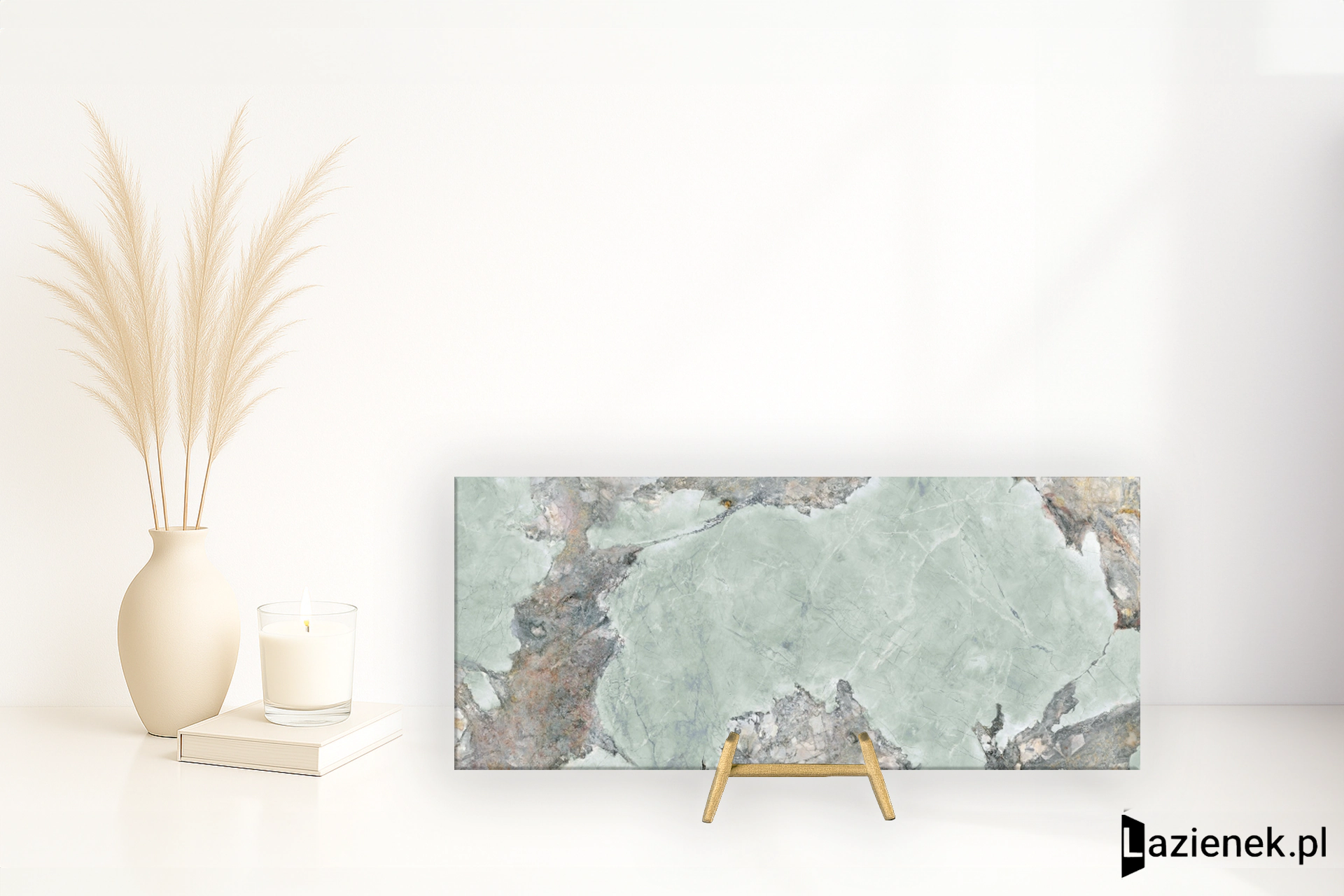 Rondine Invisible Green półpolerowana 120x280 cm gr. 6 mm - płytka rektyfikowana / J92928