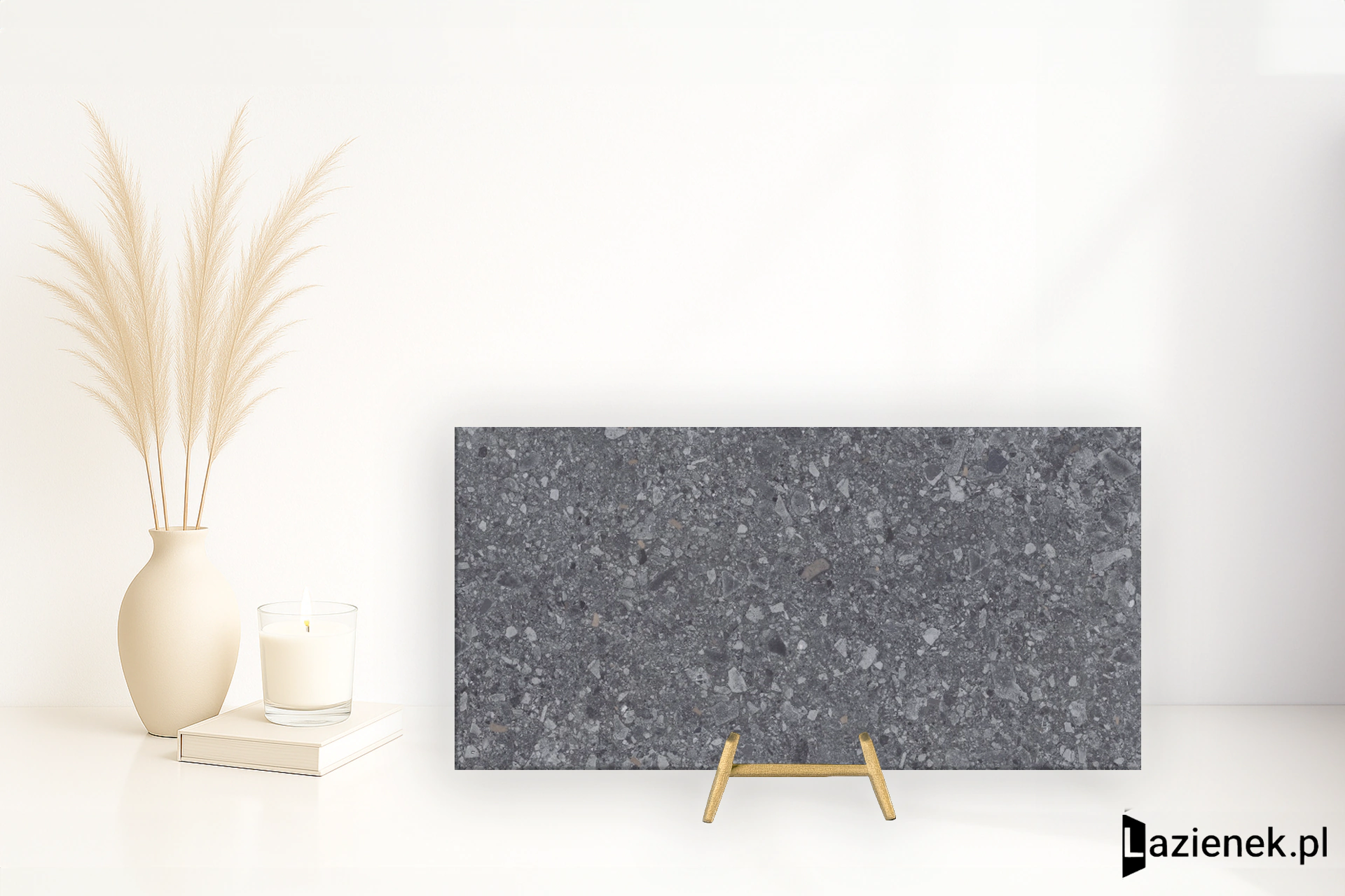 Rondine Gravelux Anthracite kompozycja listew (Craft) 30.5x60.5 cm gr. 9 mm - płytka rektyfikowana / J93502