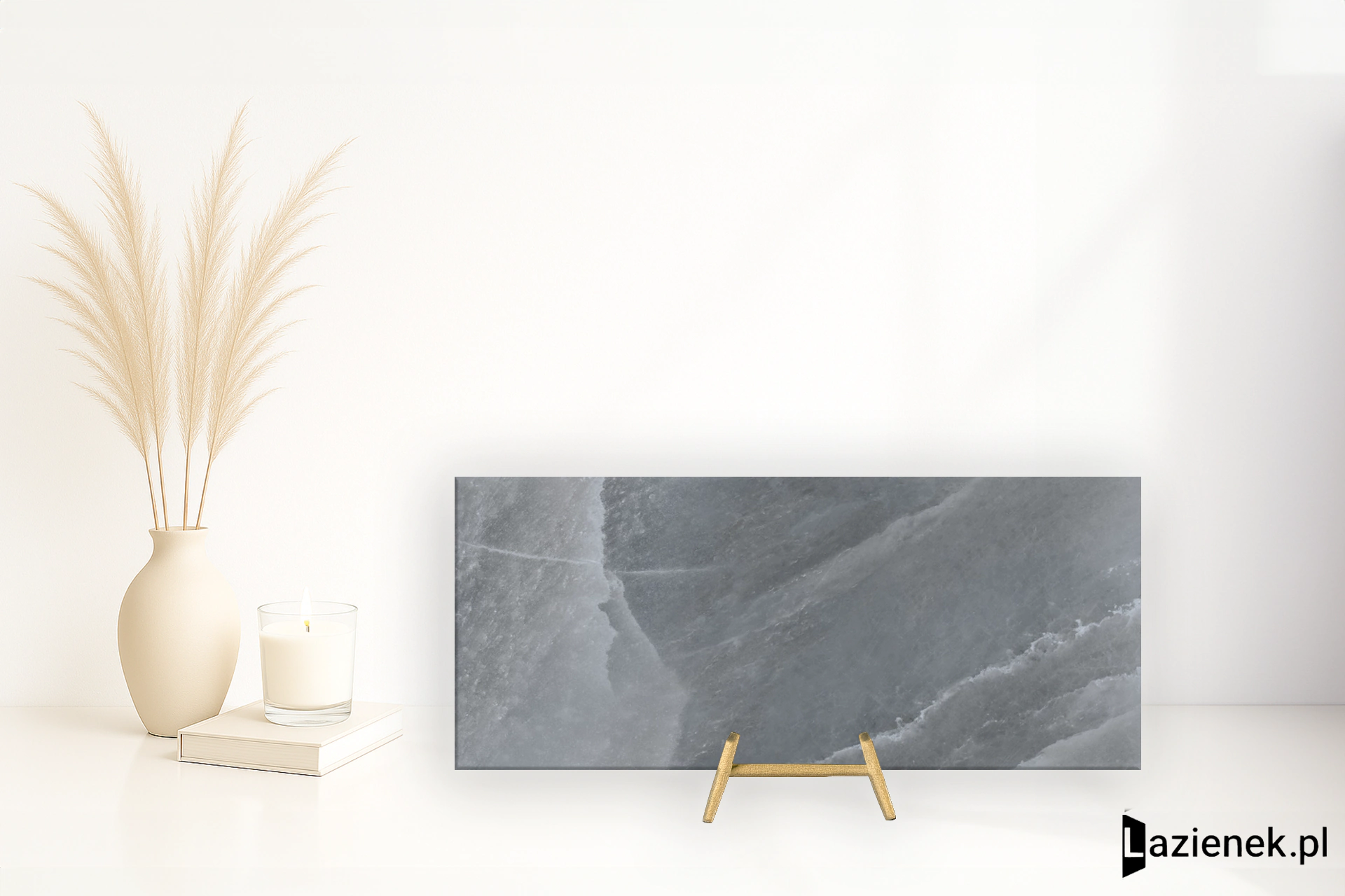 Rondine Himalaya Black błyszcząca 120x280 cm gr. 6 mm - płytka rektyfikowana / J91598