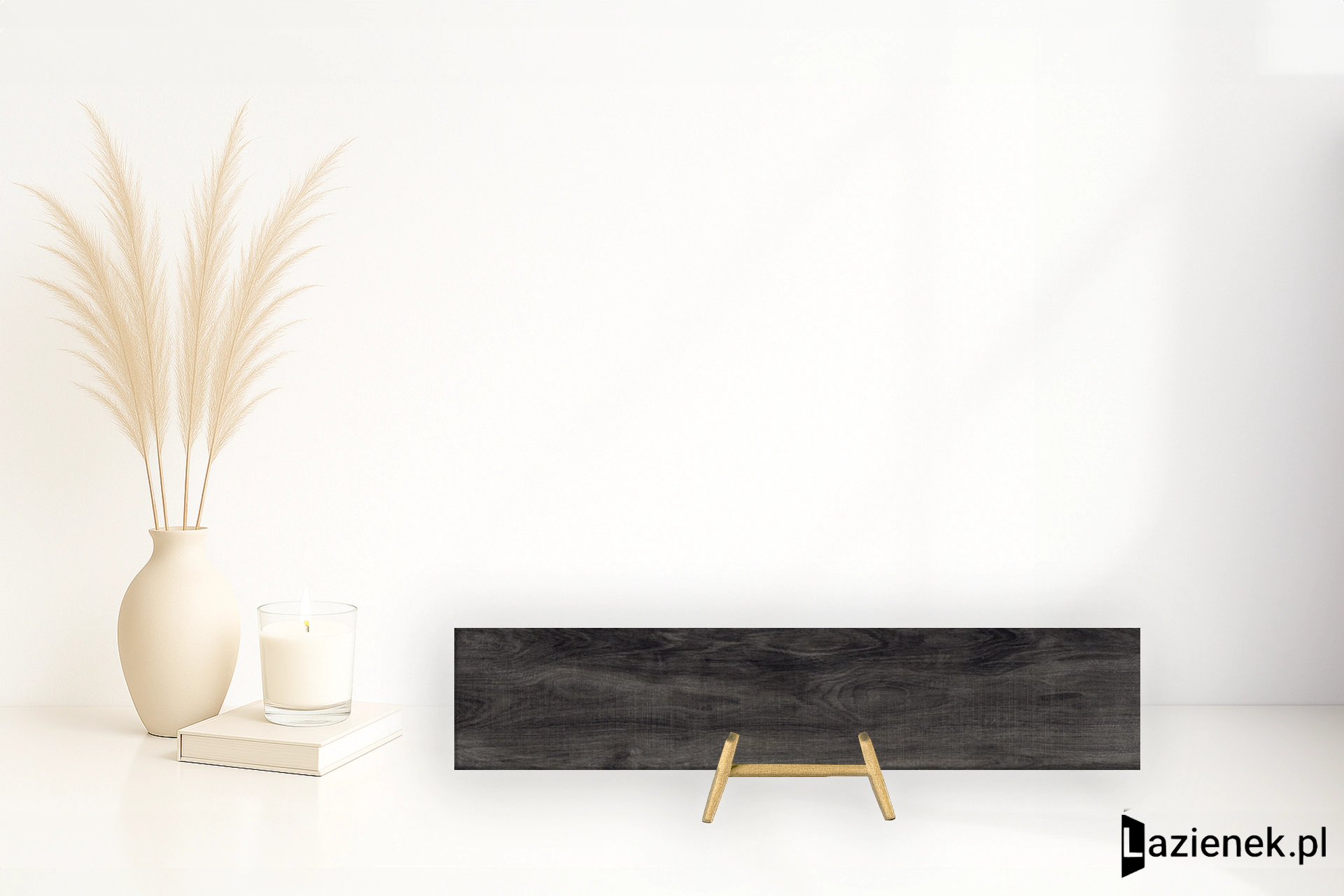 Rondine Greenwood Nero matowa 24x120 cm gr. 9 mm - płytka nierektyfikowana / J86329