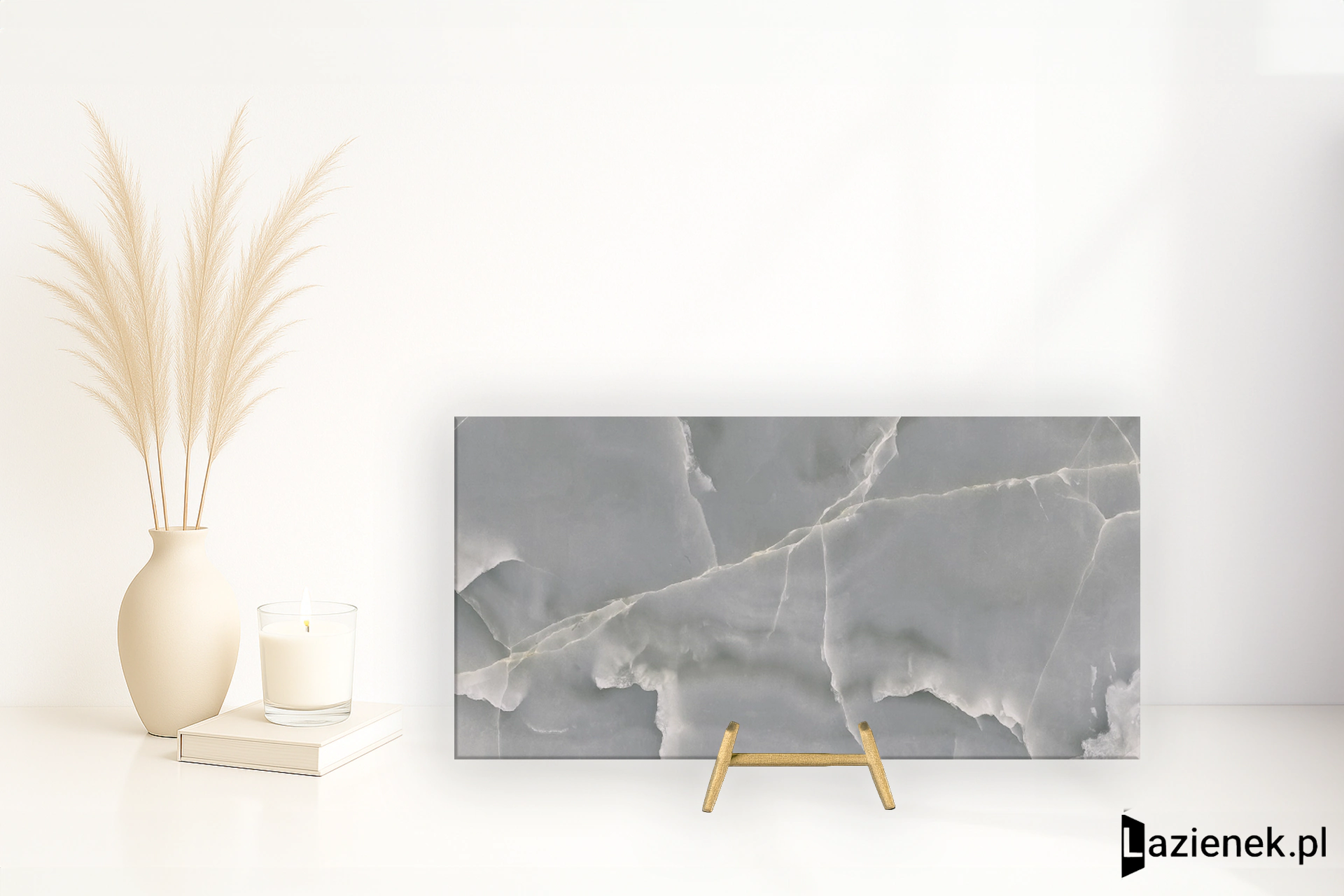 Saime Shine Azzurro błyszcząca 45x90 cm gr. 6 mm - płytka rektyfikowana / T624117
