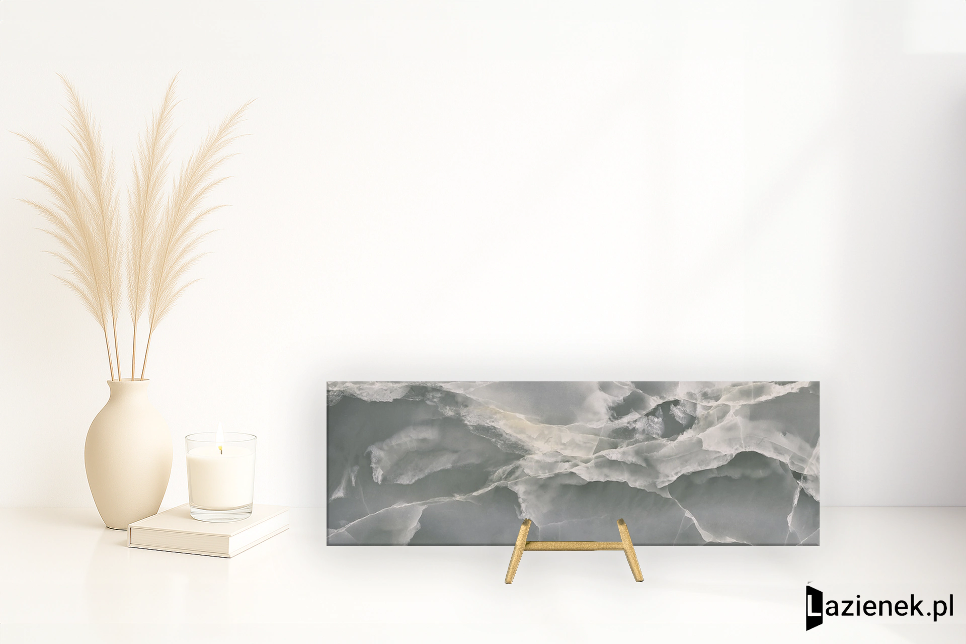 Saime Shine Azzurro błyszcząca 30x90 cm gr. 6 mm - płytka rektyfikowana / T624119