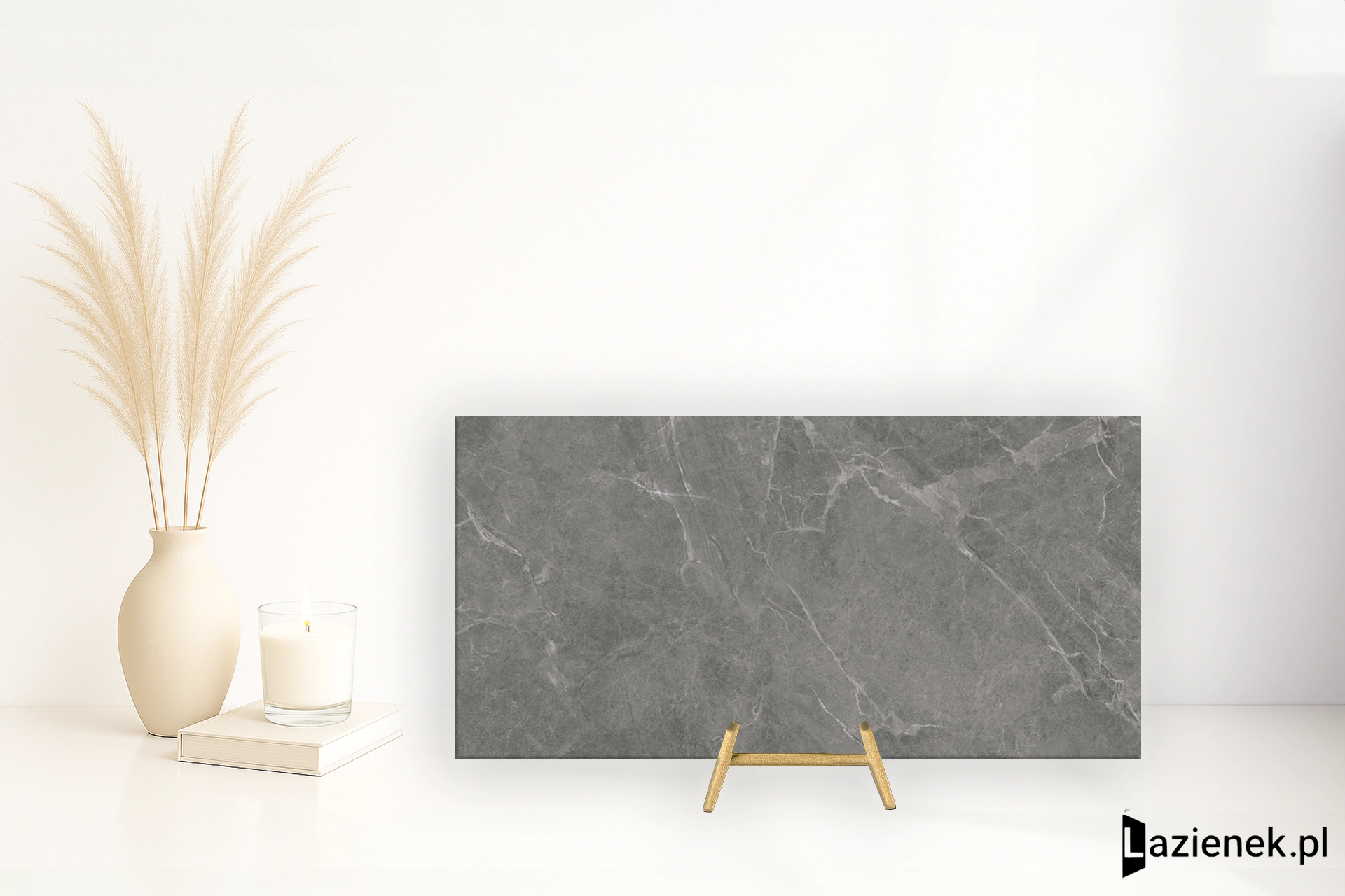 Saime Cave Baltic Grey błyszcząca 90x180 cm gr. 10 mm - płytka rektyfikowana / 8683238