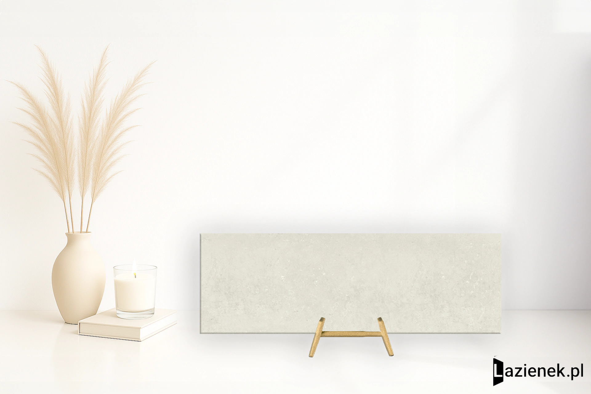 Saime Ferrocemento Bianco półpolerowana 30x90 cm gr. 6 mm - płytka rektyfikowana / T622375