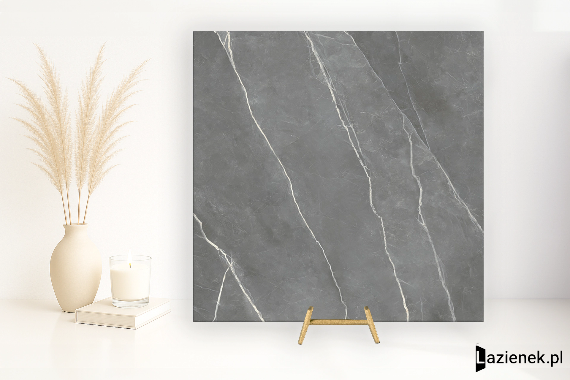 Saime Royal Grey błyszcząca 120x120 cm gr. 6 mm - płytka rektyfikowana / T600194