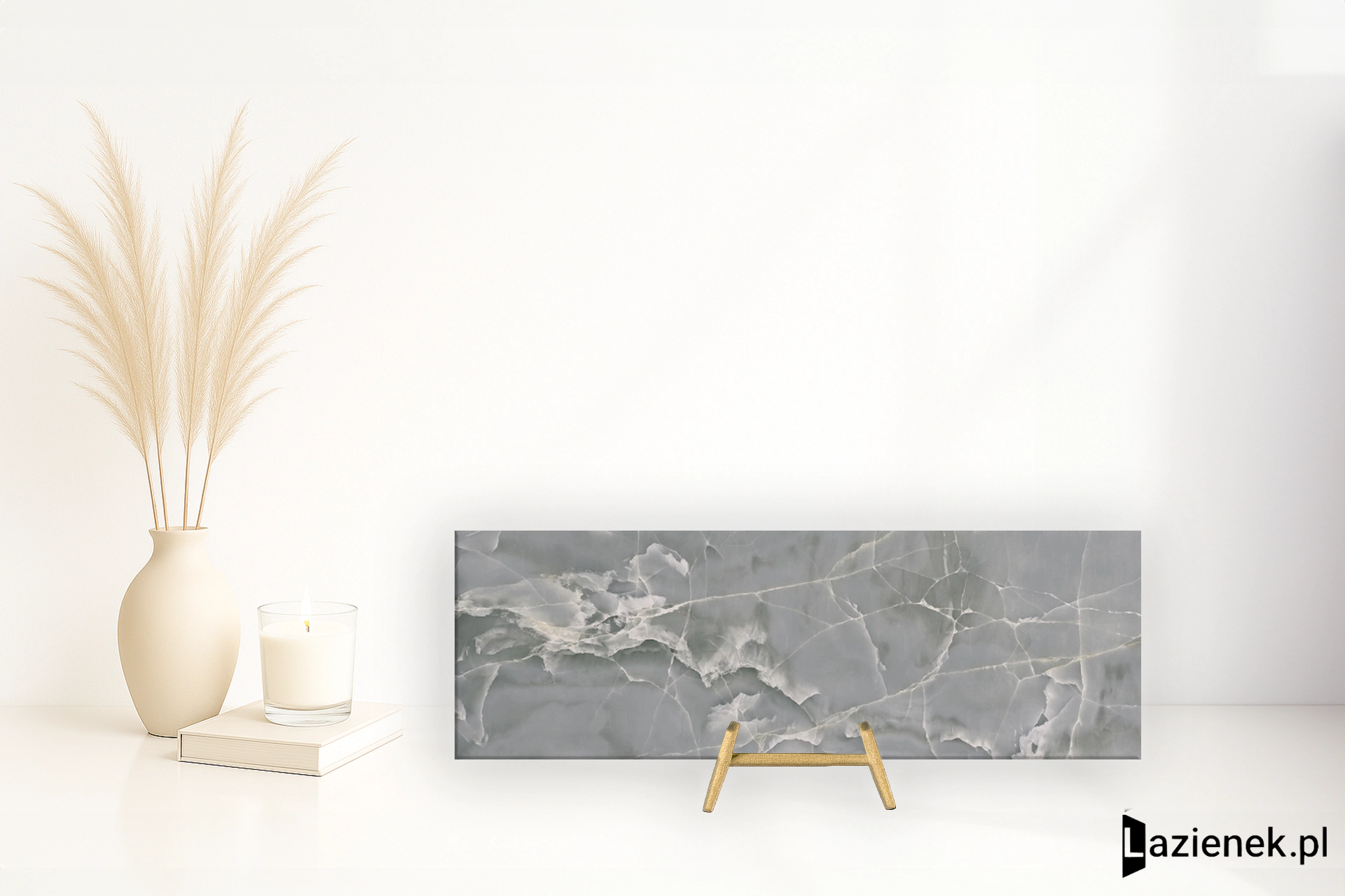 Saime Shine Azzurro błyszcząca 90x270 cm gr. 6 mm - płytka rektyfikowana / T624116