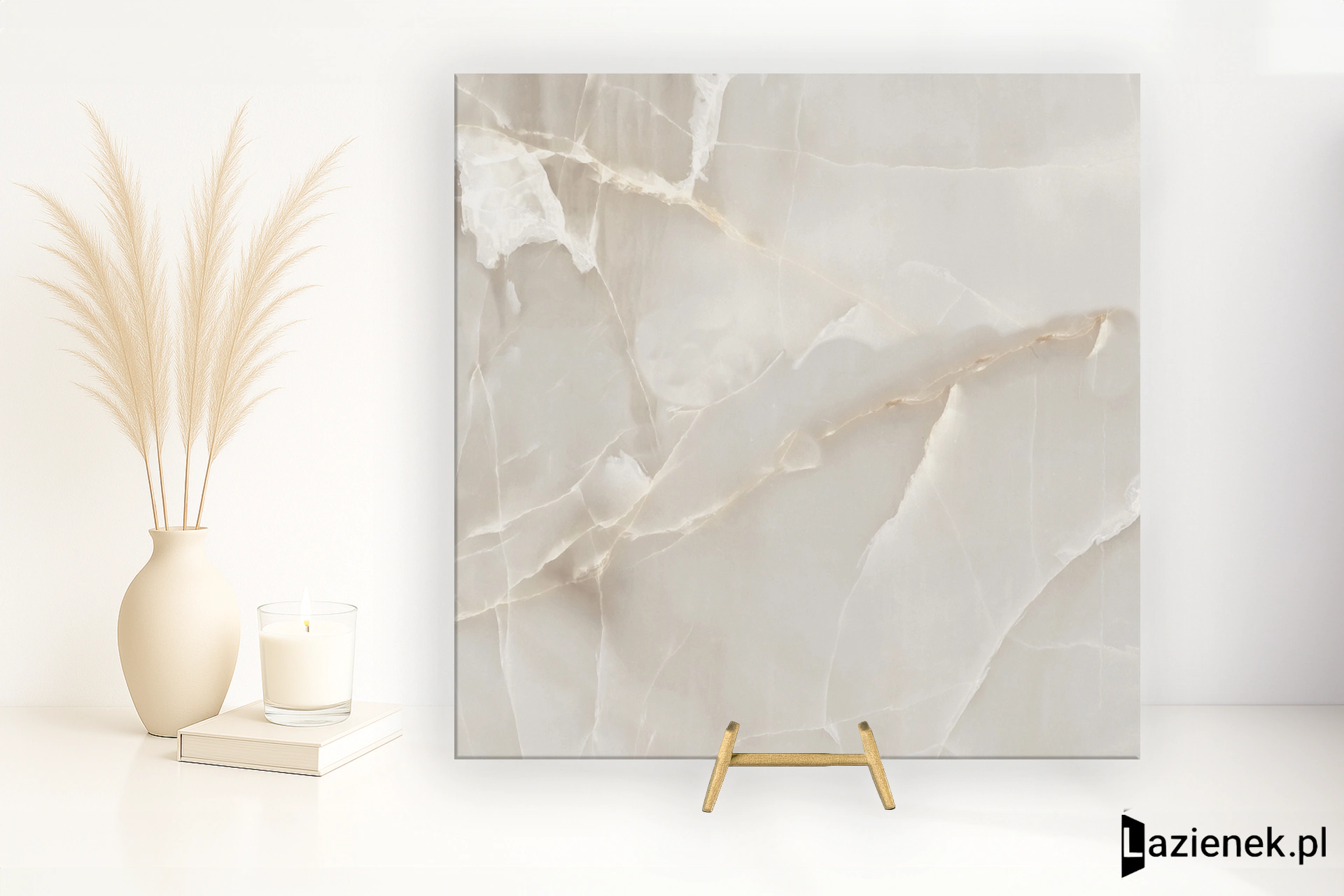 Saime Shine Bianco błyszcząca 120x120 cm gr. 9 mm - płytka rektyfikowana / T680015