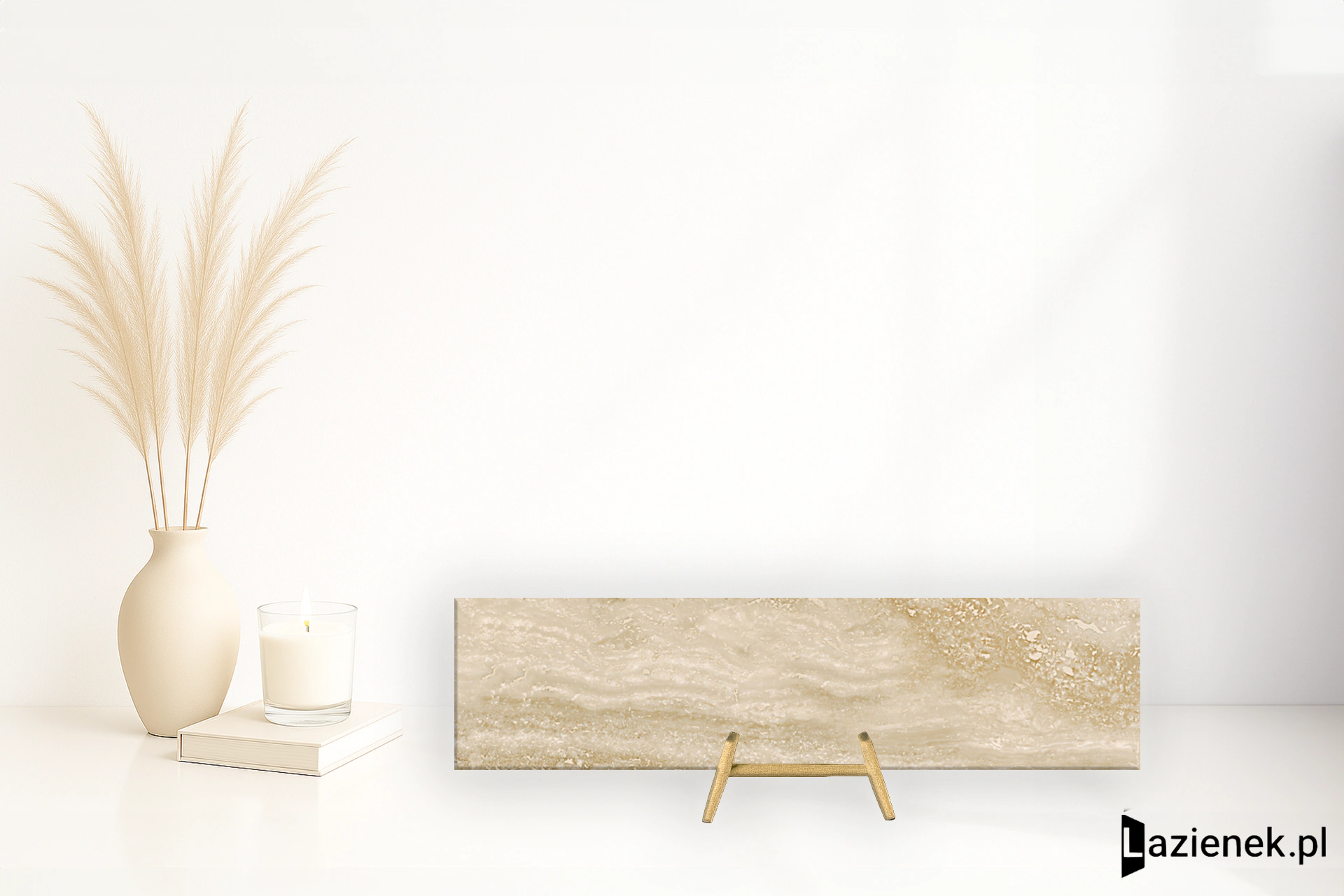 Santagostino Via Appia Vein Cut Beige wysoki połysk 7.3x29.6 cm gr. 9 mm - płytka rektyfikowana / CSAAVBK730