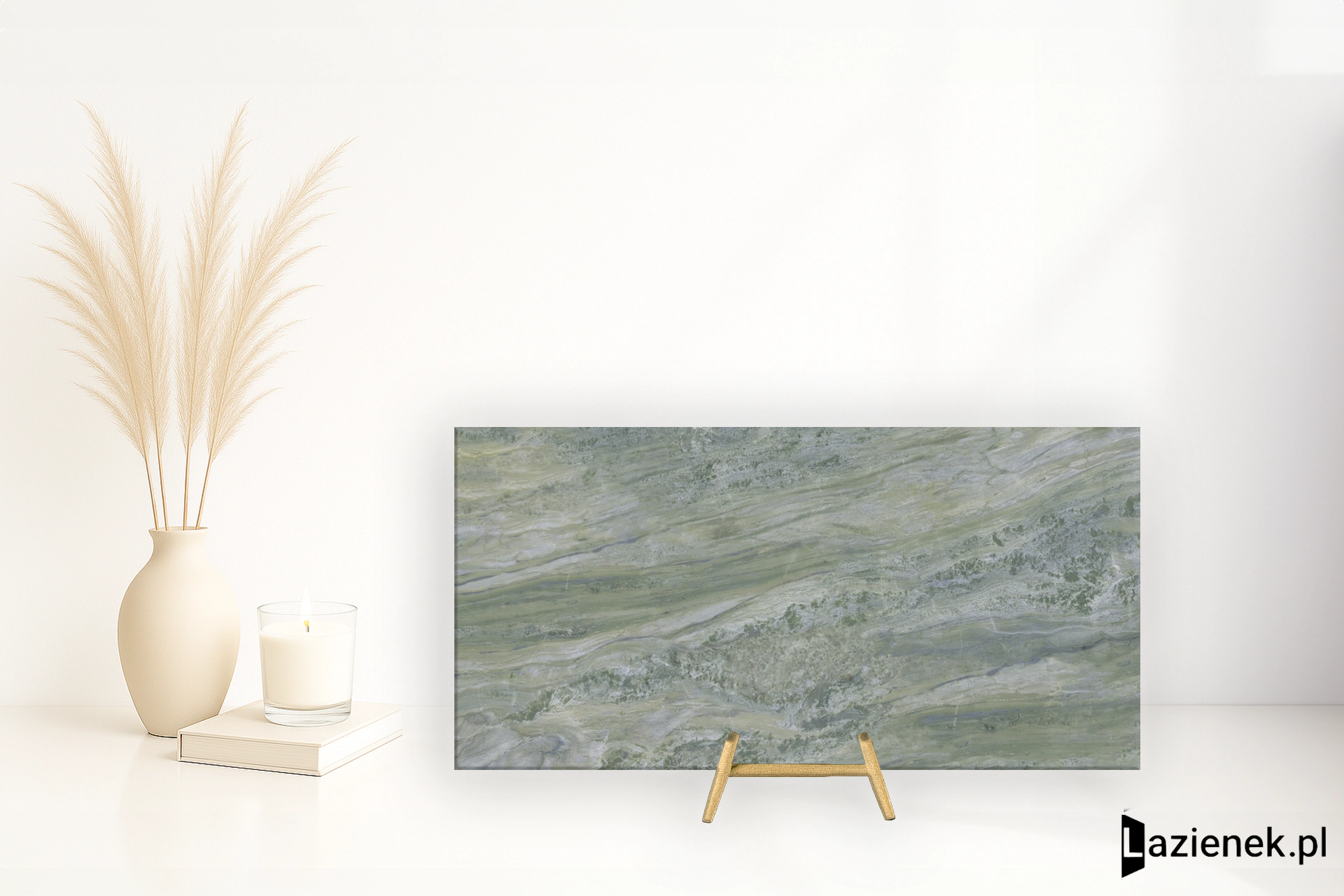 Santagostino Paradiso Green wysoki połysk 90x180 cm gr. 9 mm - płytka rektyfikowana / CSAP9GRK18