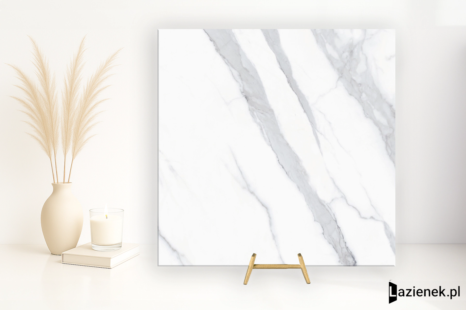 Santagostino Themar Statuario Venato wysoki połysk 60x60 cm gr. 9 mm - płytka rektyfikowana / CSASTVEK60