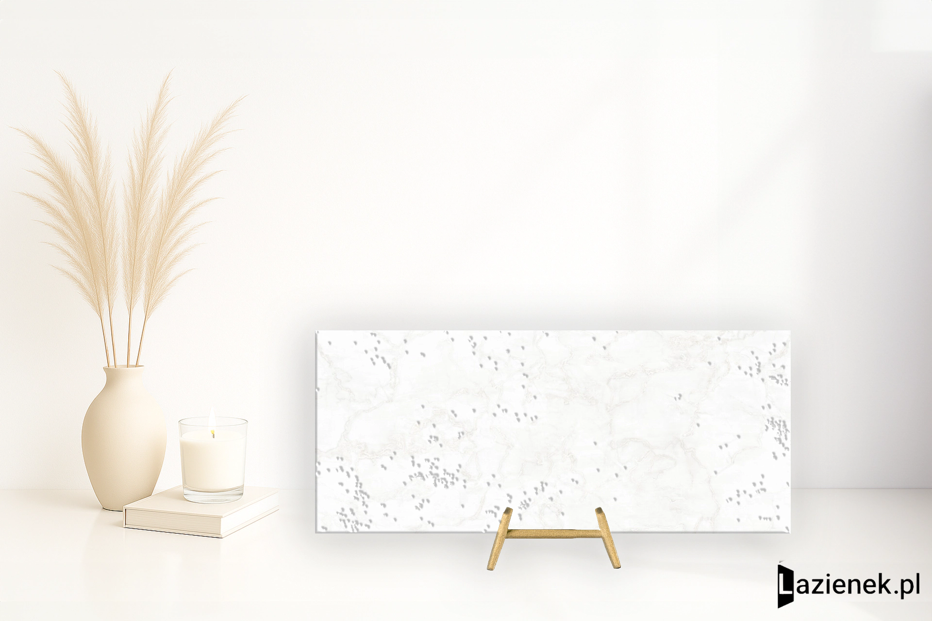 Tagina Mystery White błyszcząca 120x280 cm gr. 6 mm - płytka rektyfikowana / 142003