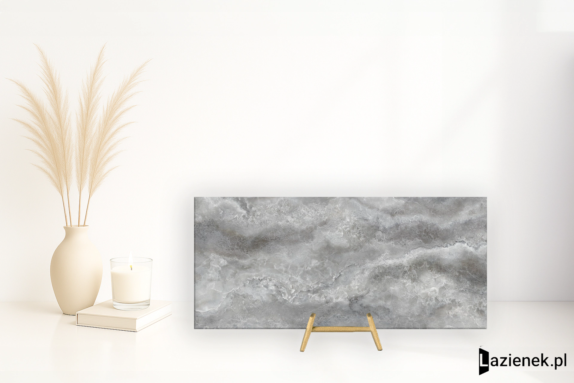Tagina Onyx Diamond Grey Agate wysoki połysk 120x280 cm gr. 6 mm - płytka rektyfikowana / 148005